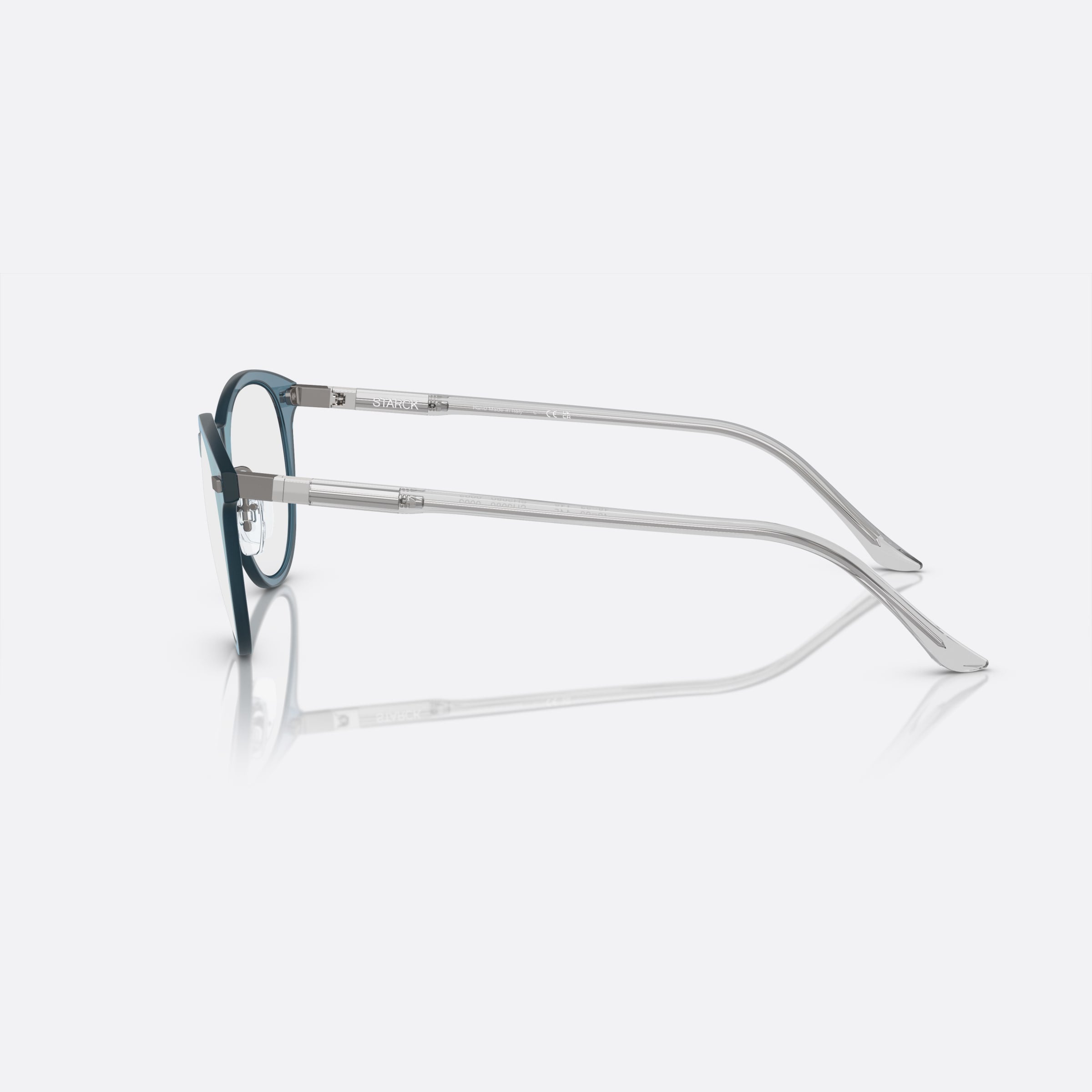 Starck 48mm Sh2080 Blue Phantos Men Eyeglasses - Detail View
