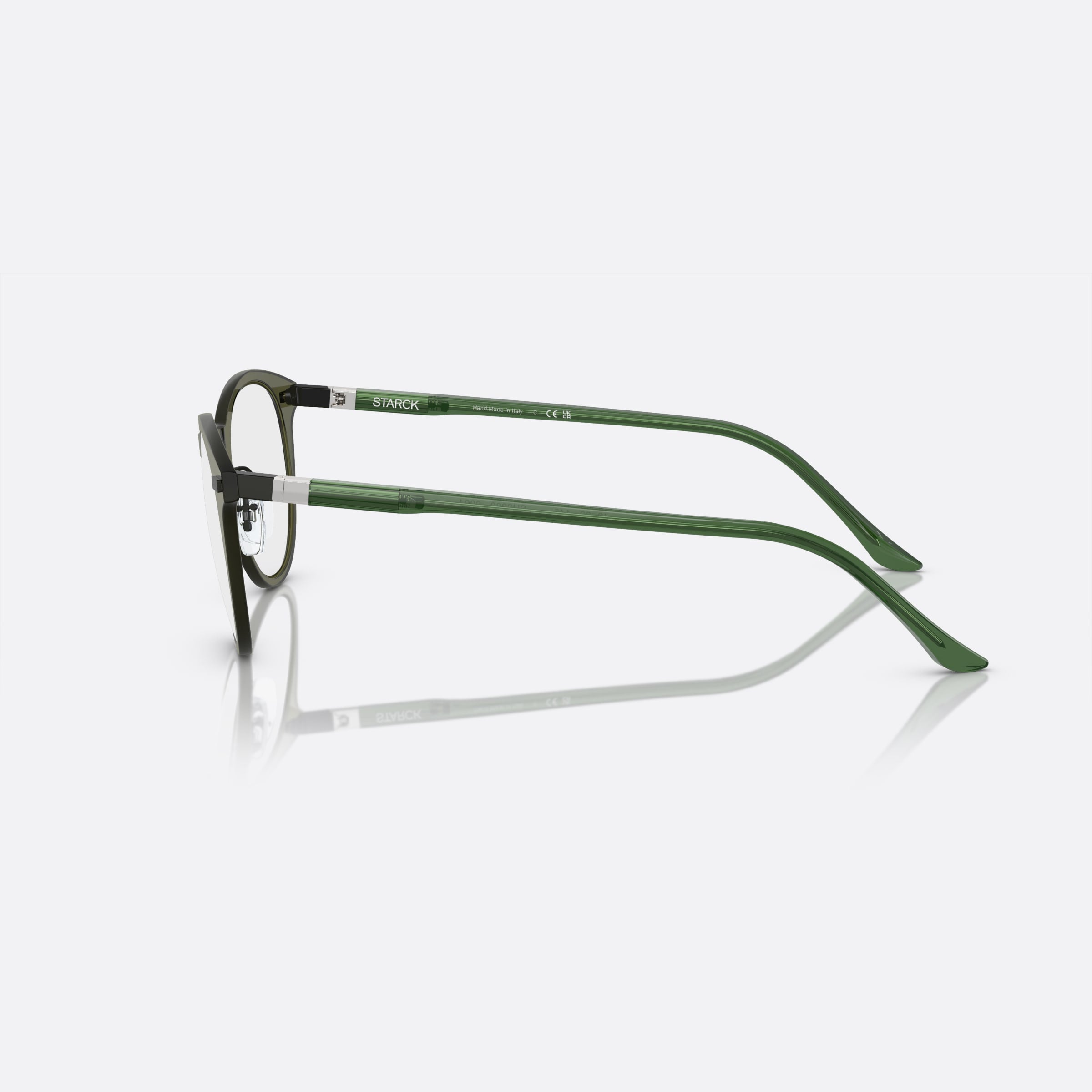 Starck 48mm Sh2080 Green Phantos Men Eyeglasses - Detail View