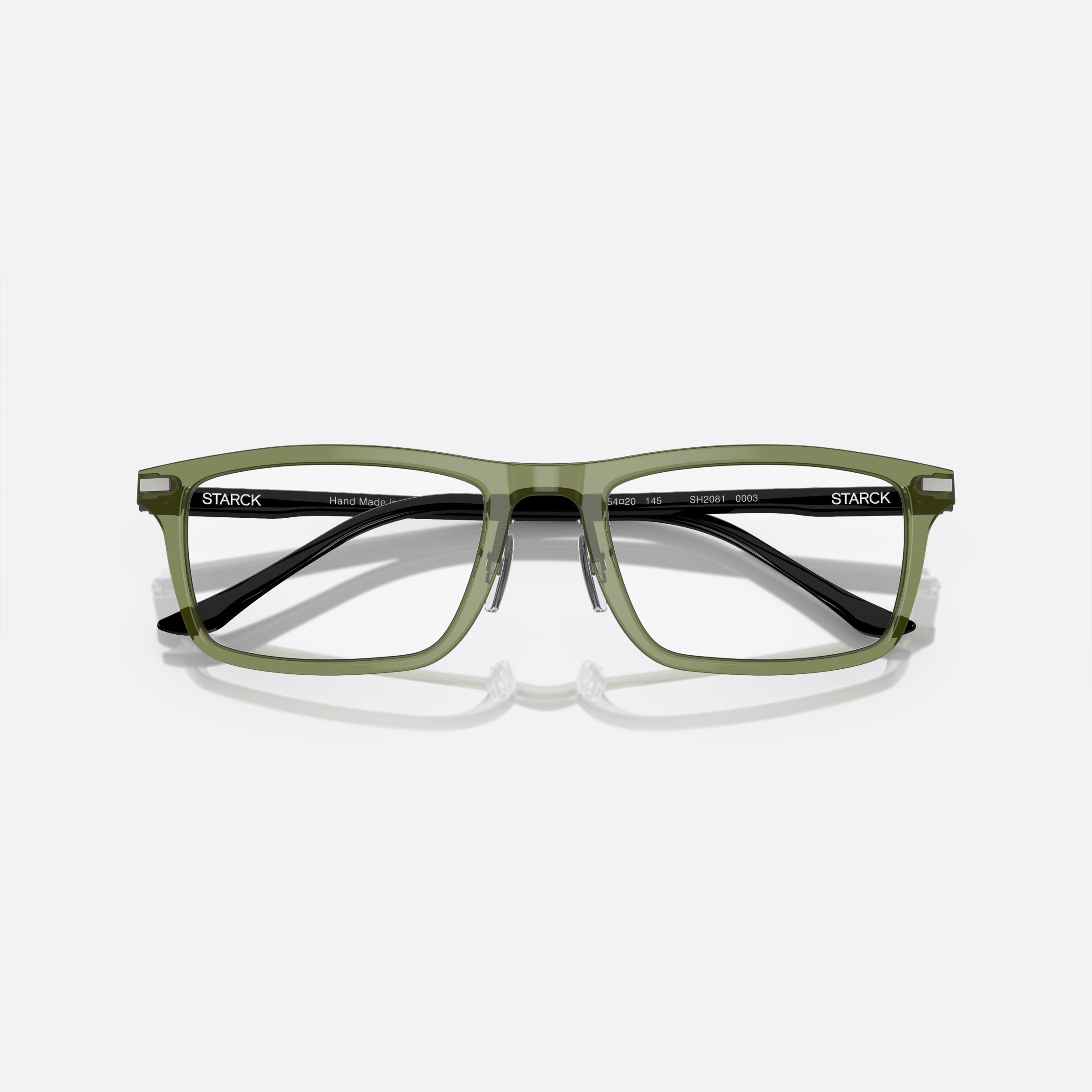 Starck 54mm Sh2081 Green Rectangular Men Eyeglasses - Additional Angle