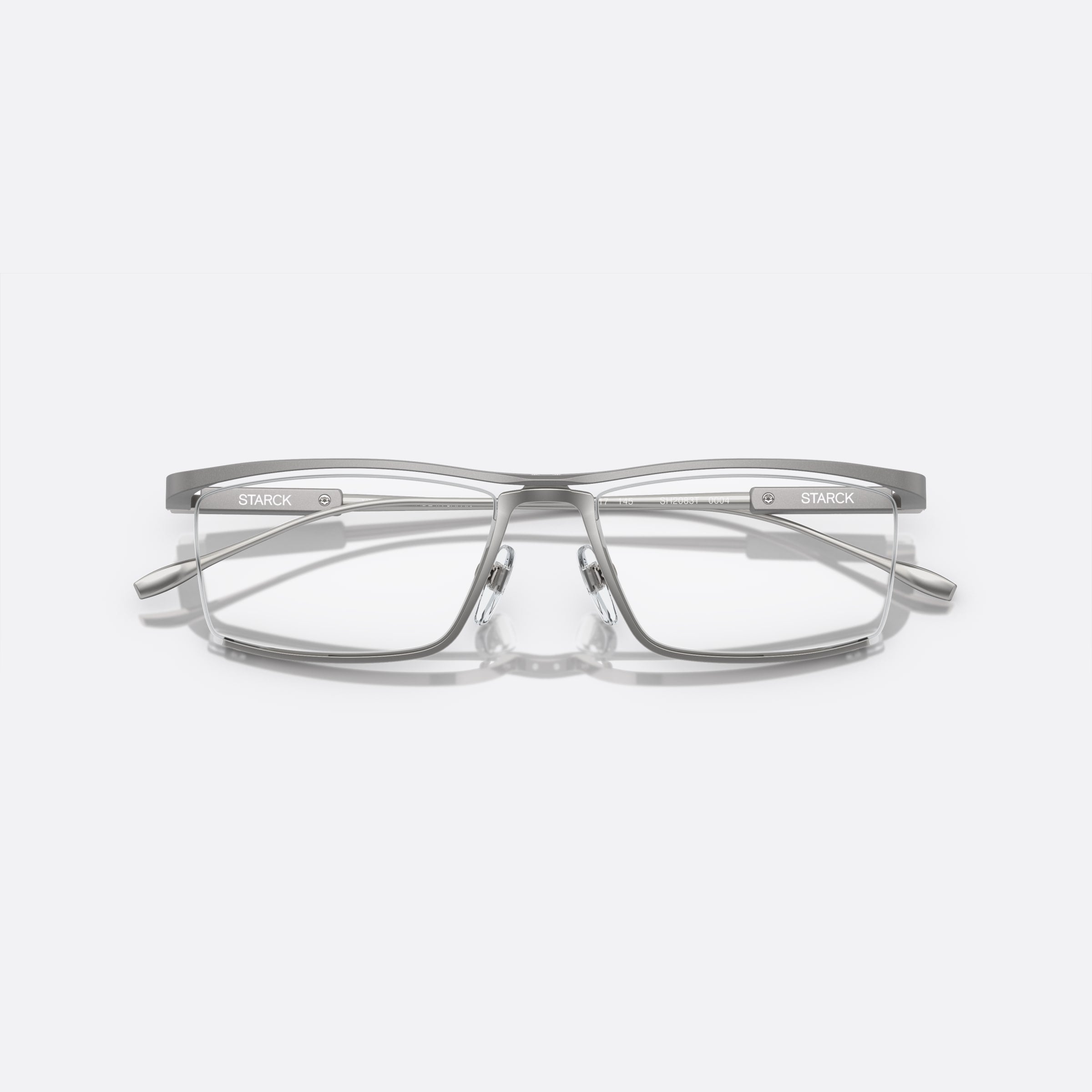 Starck 54mm Gray Rectangular Men Eyeglasses - Additional Angle