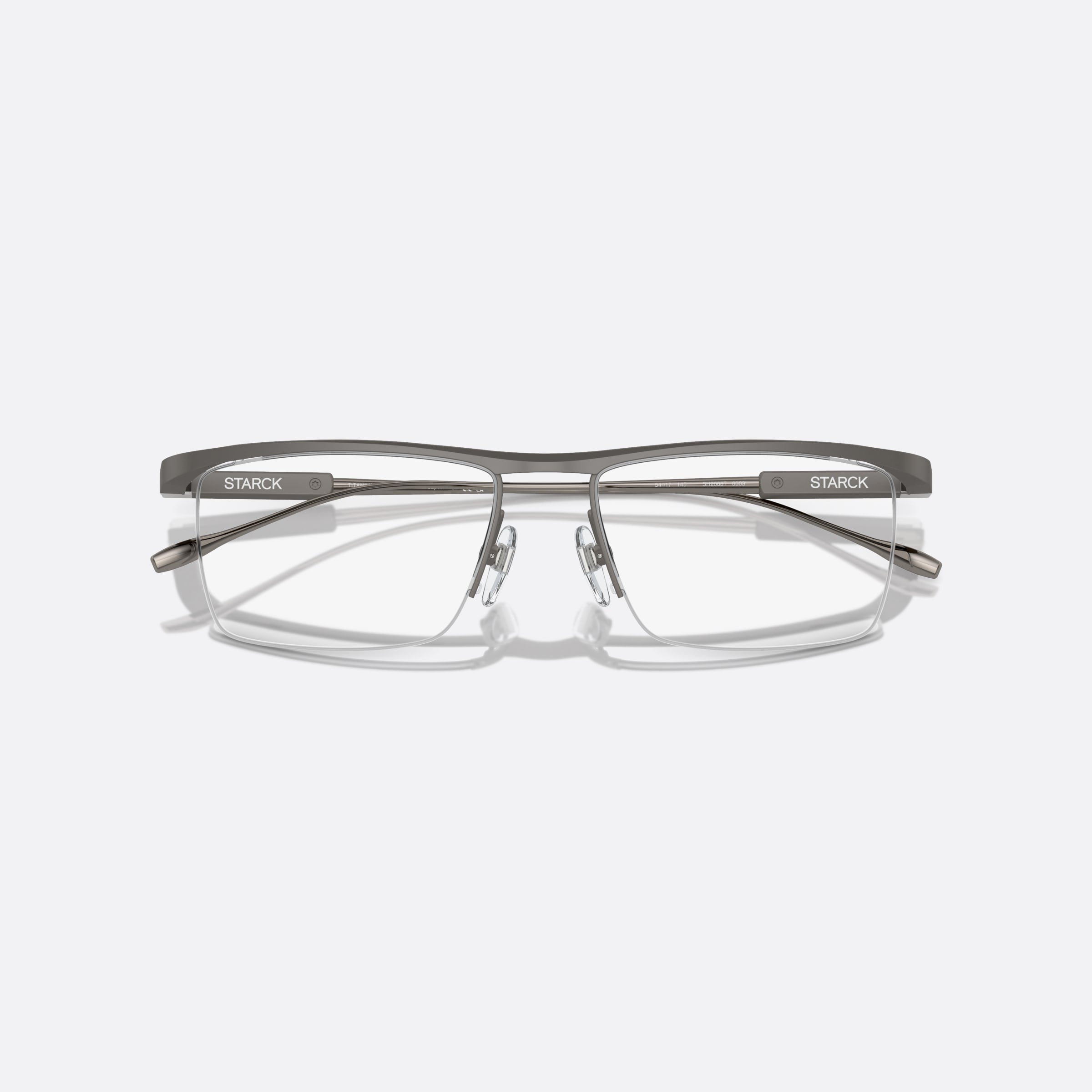Starck 54mm Gray Rectangle Men Eyeglasses - Additional Angle
