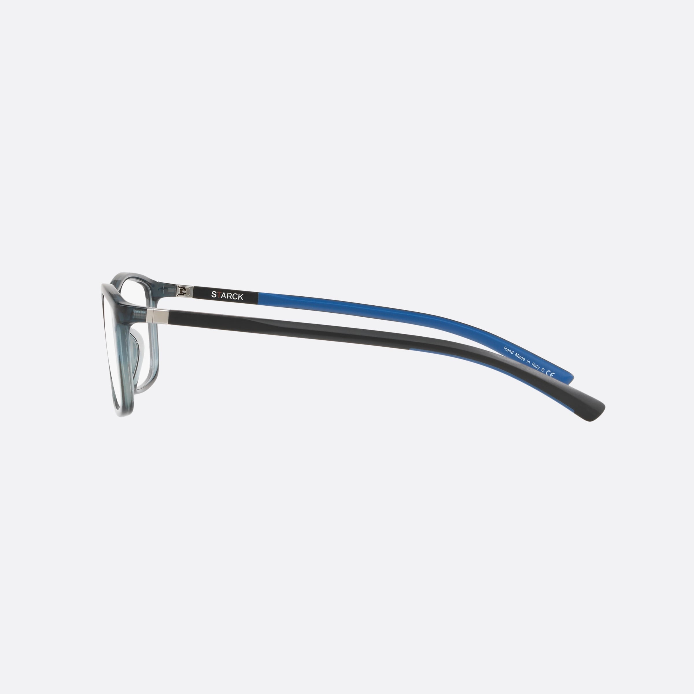 Starck 55mm Sh3048 Blue Rectangle Men Eyeglasses - Detail View