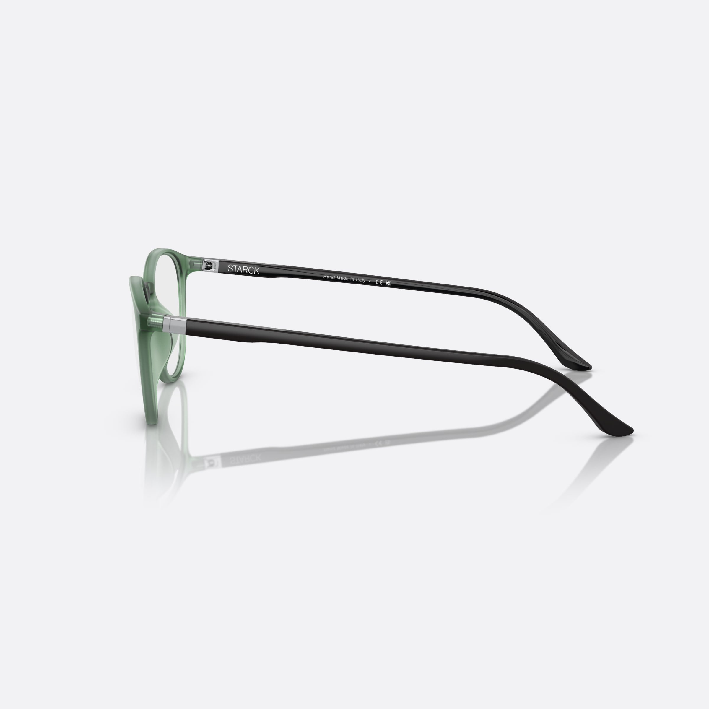 Starck 49mm Sh3074 Green Phantos Men Eyeglasses - Detail View