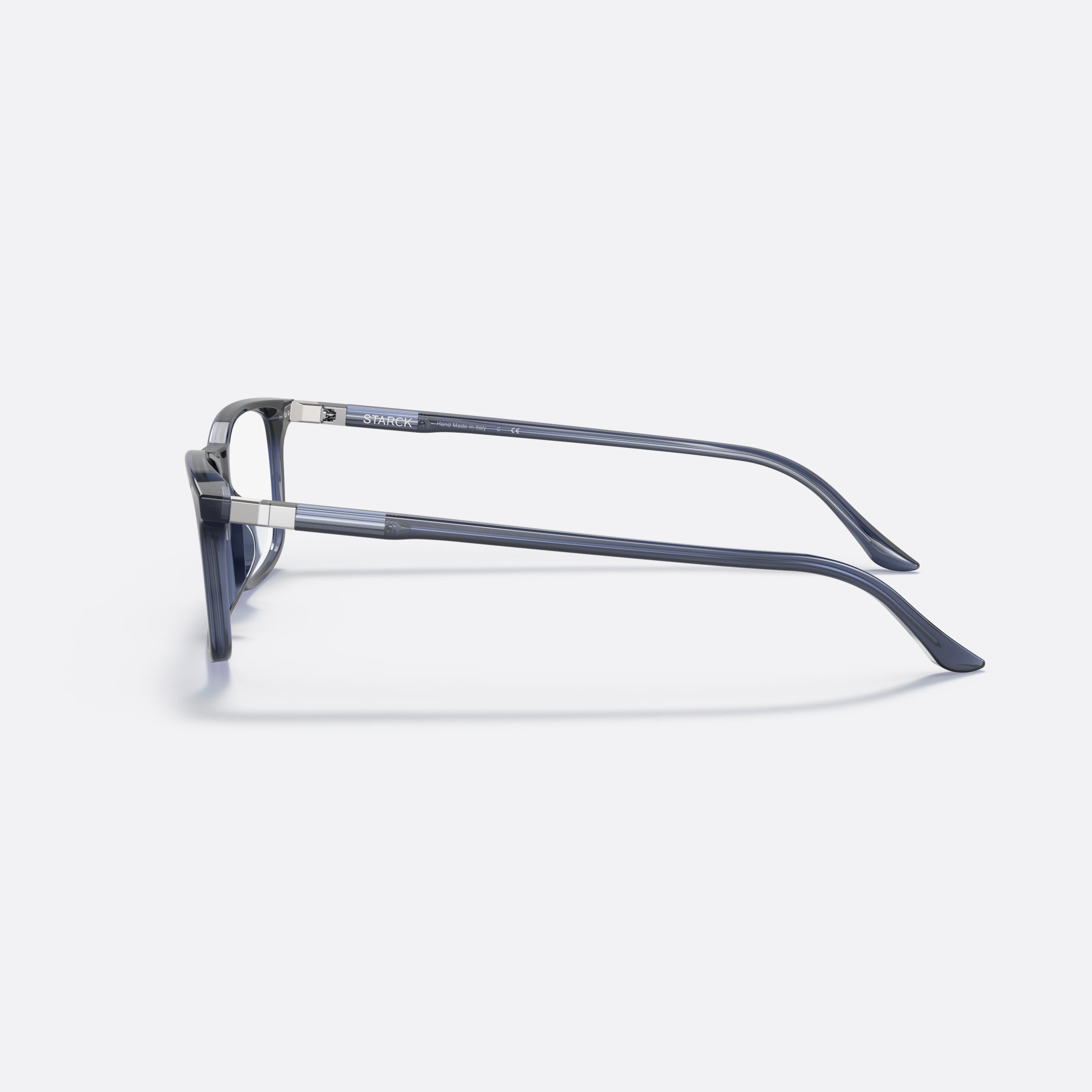 Starck 55mm Sh3078 Blue Rectangle Men Eyeglasses - Detail View