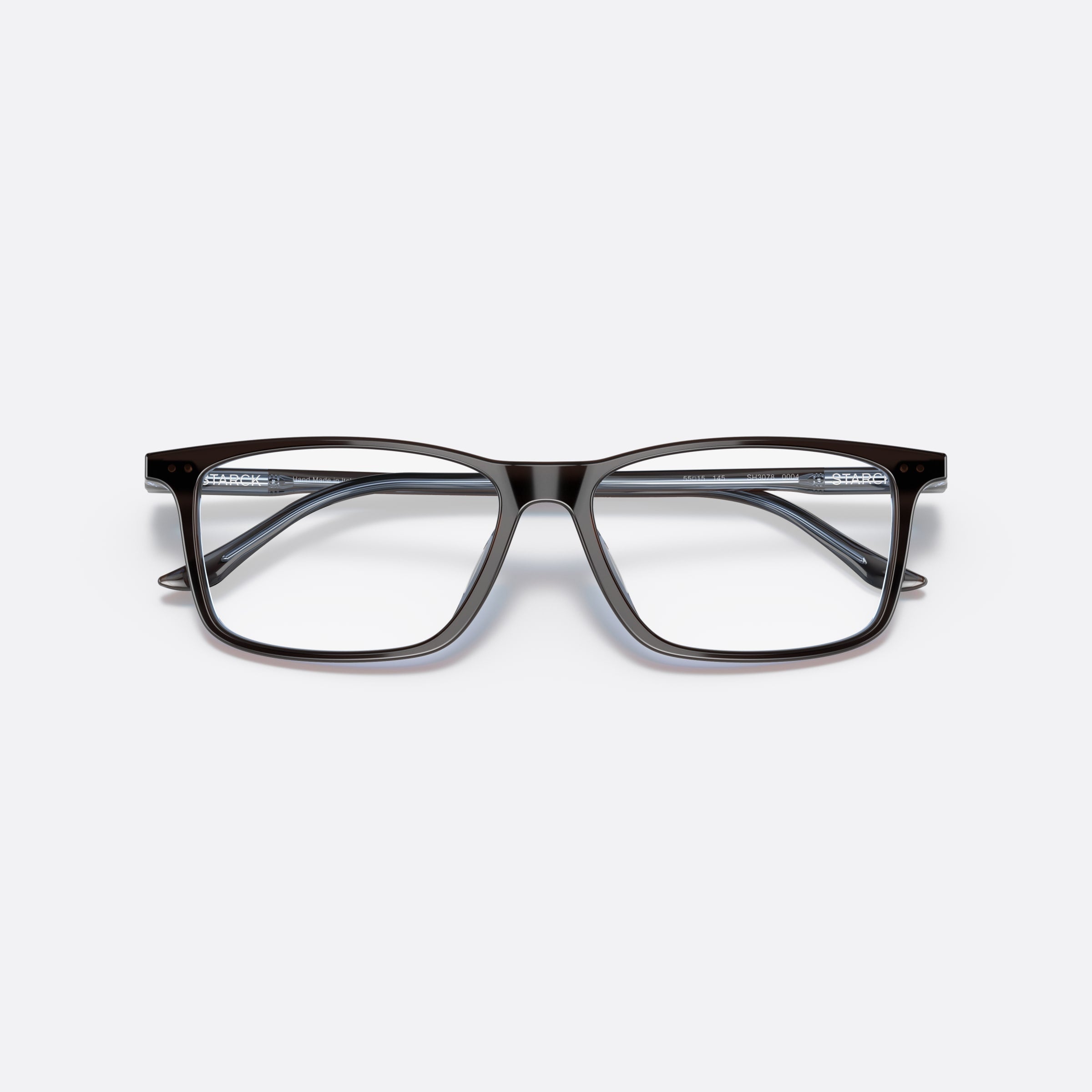 Starck 55mm Sh3078 Brown Rectangle Men Eyeglasses - Additional Angle