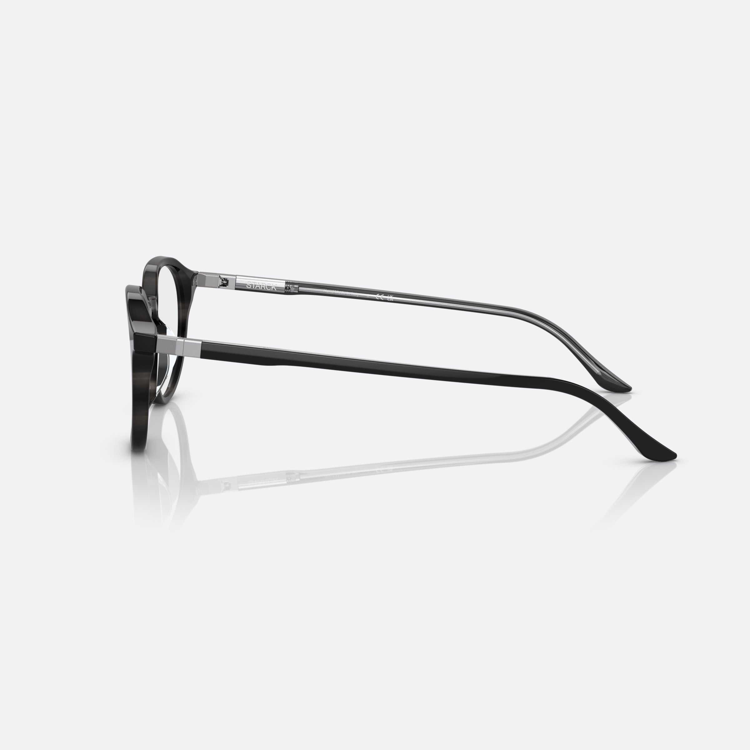 Starck 49mm Sh3086 Gray Phantos Unisex Eyeglasses - Detail View
