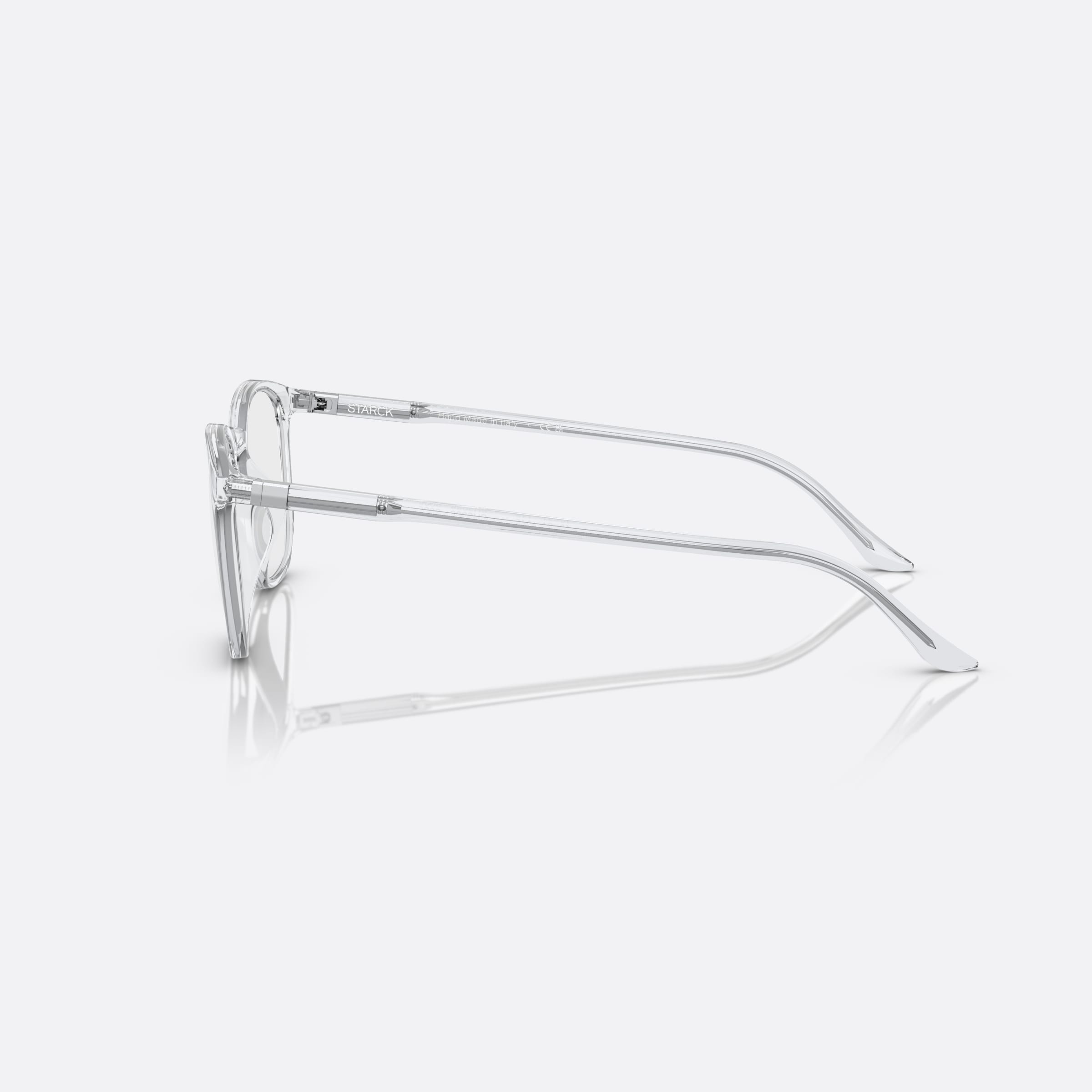 Starck 49mm Sh3088 Transparent Phantos Men Eyeglasses - Detail View