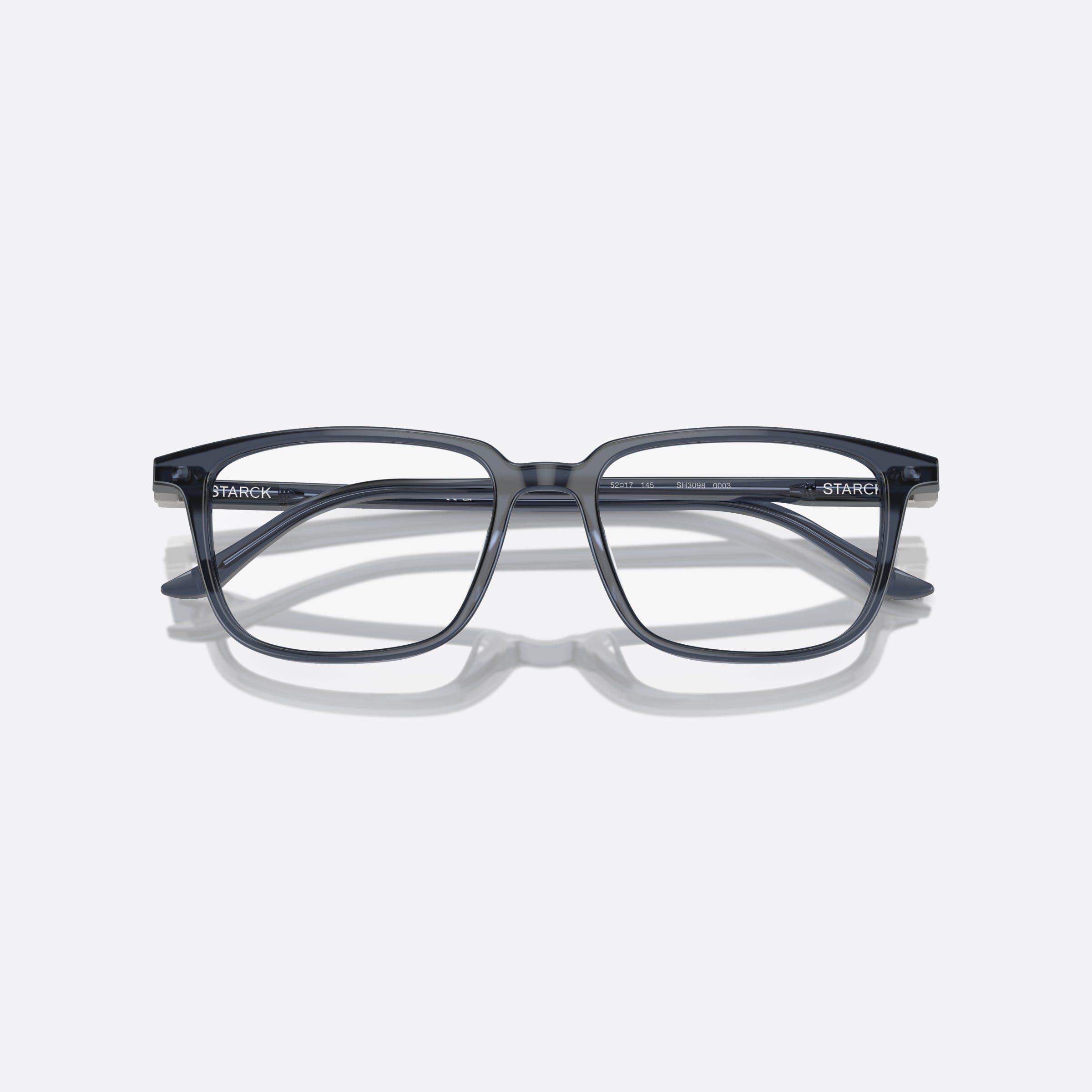 Starck 52mm Sh3098 Blue Rectangle Men Eyeglasses - Additional Angle