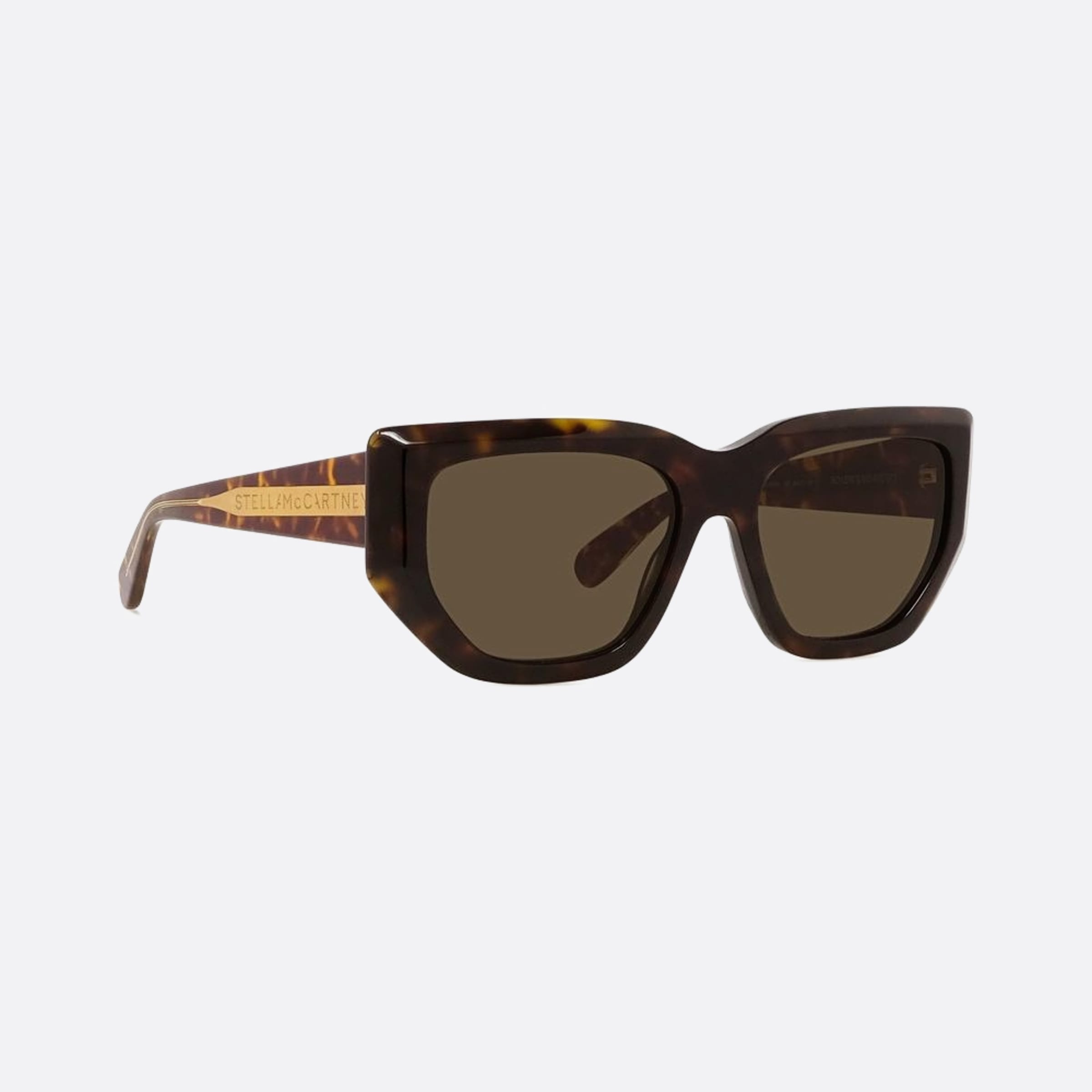Stella 54mm Mccartney 52e Havana Geometric Women Sunglasses - Additional Angle