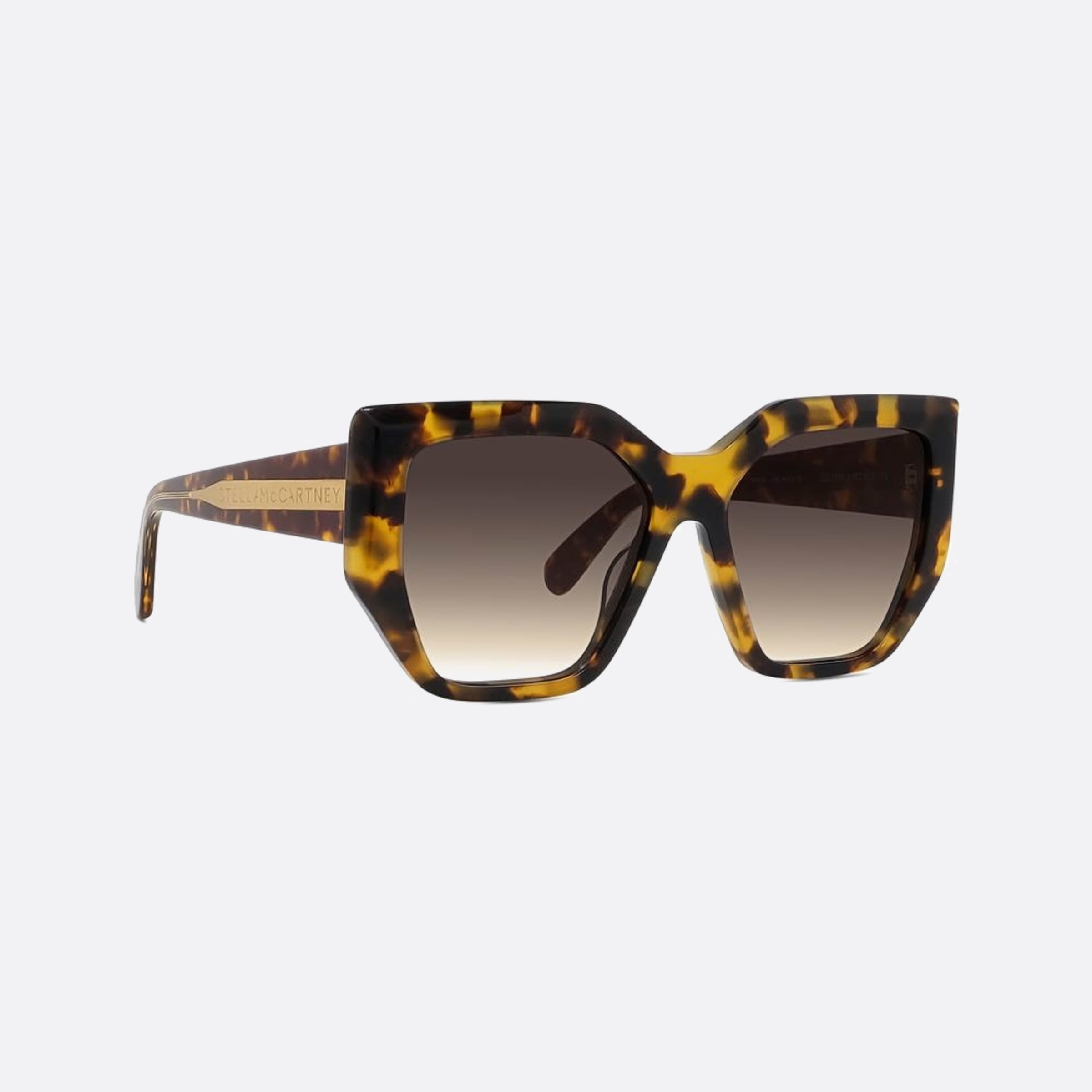 Stella 54mm Mccartney 53b Havana Geometric Women Sunglasses - Additional Angle