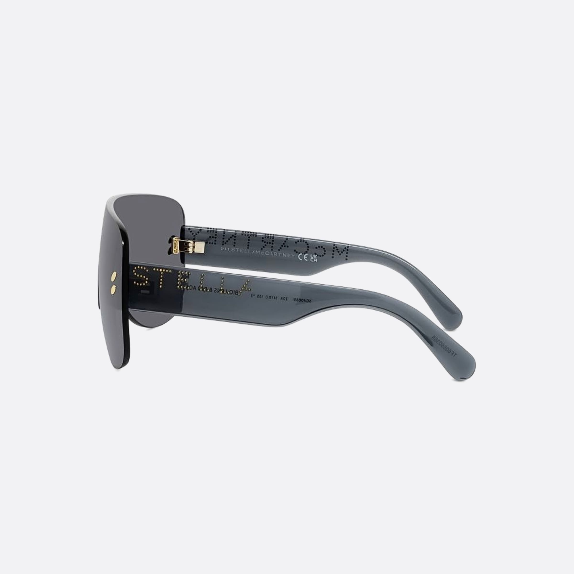 Stella Mccartney Logo 20a Grey Shield Women Sunglasses - Detail View