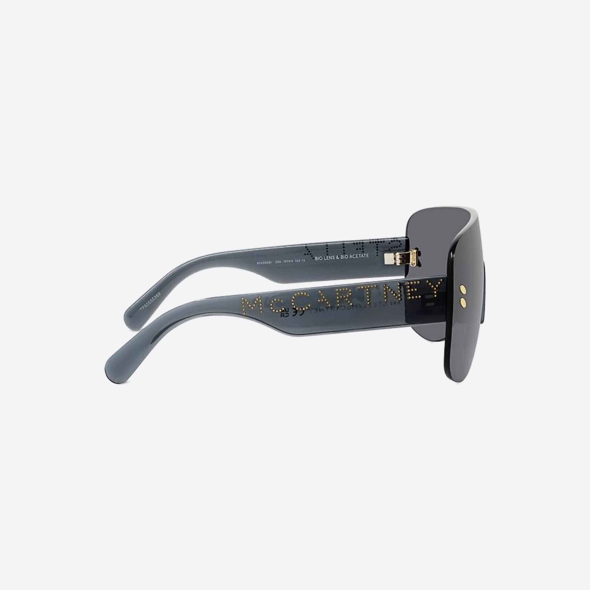 Stella Mccartney Logo 20a Grey Shield Women Sunglasses - Additional Angle