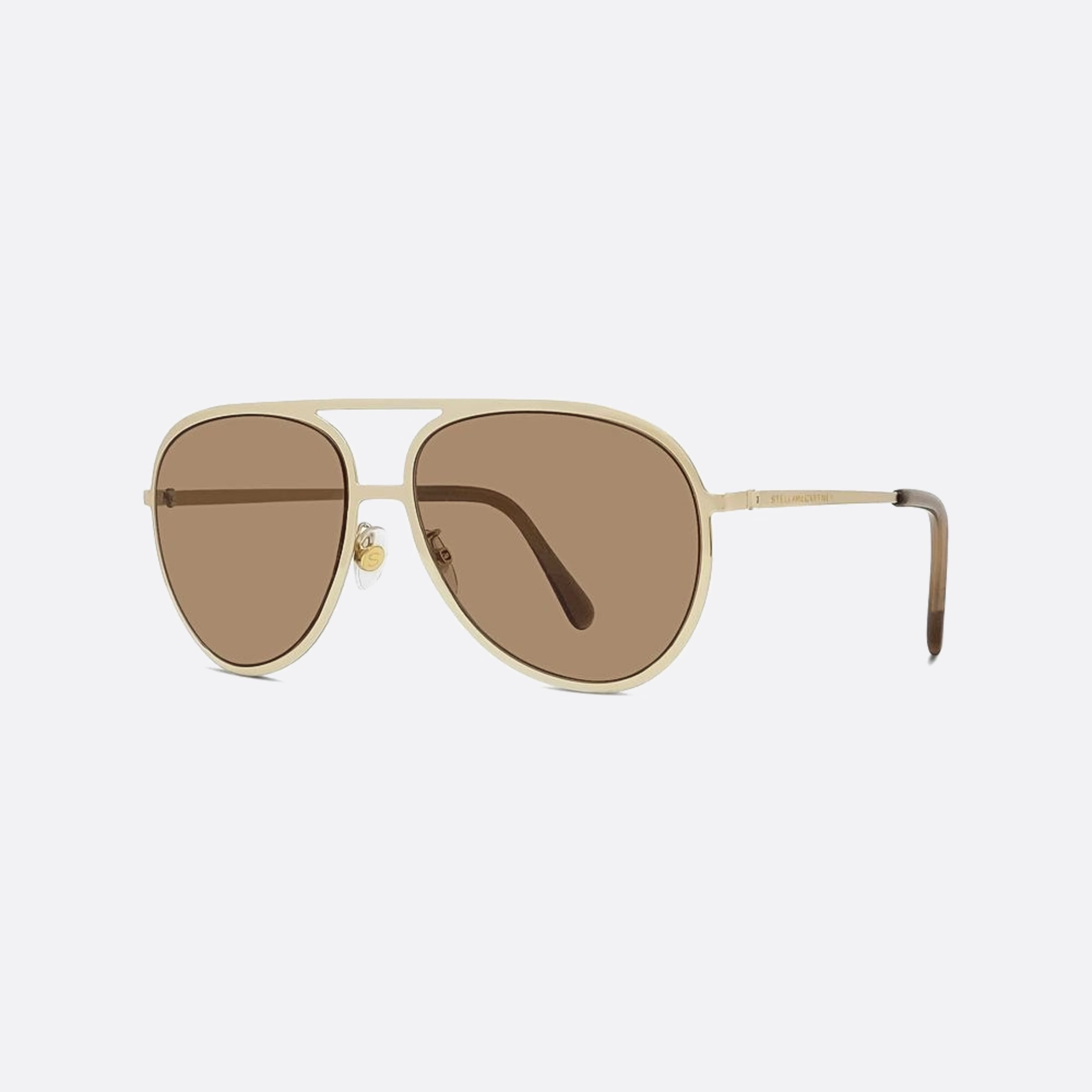Stella 59mm Mccartney Pilot 32e Yellow Pilot Women Sunglasses - Side View