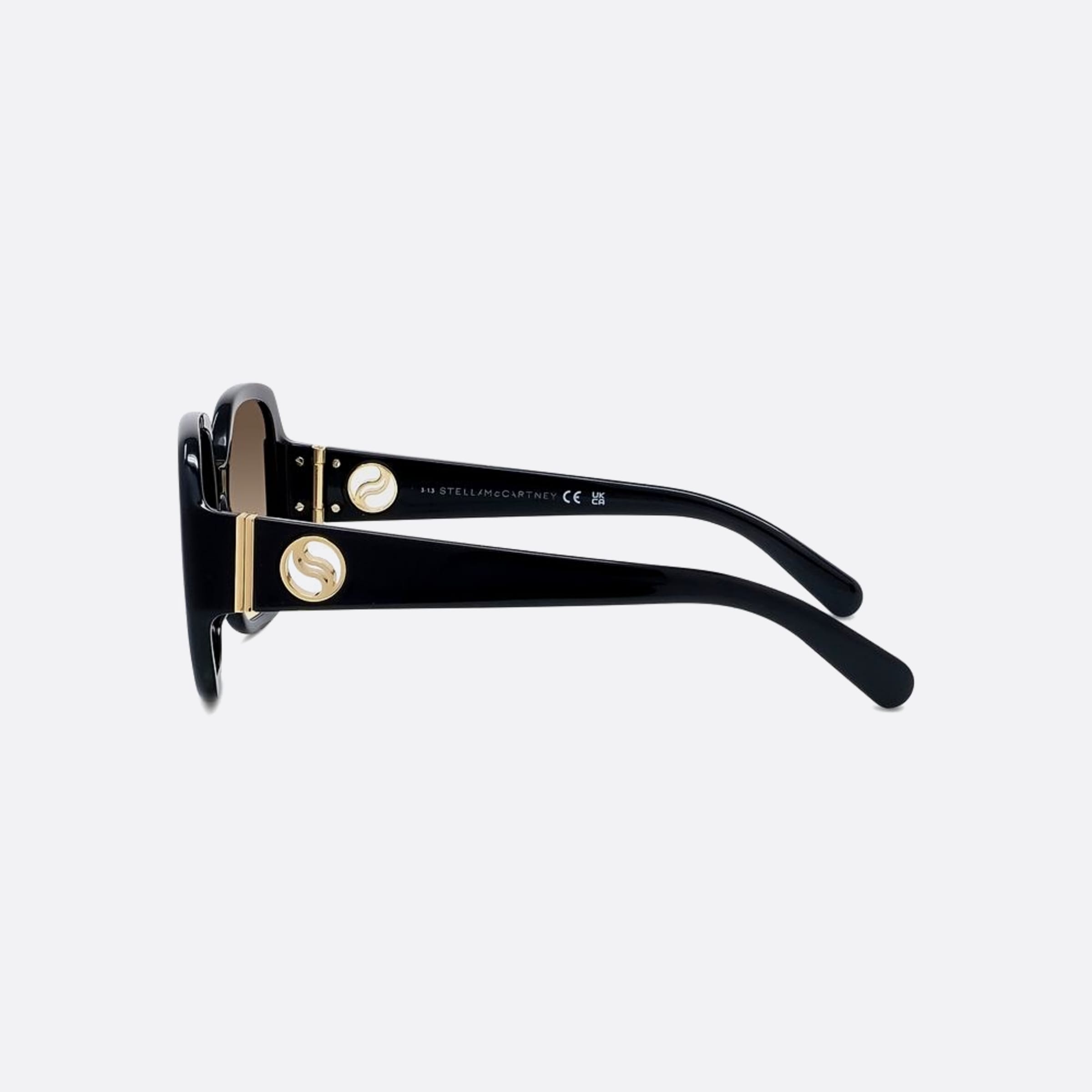 Stella 54mm Mccartney Wave 01b Black Geometric Women Sunglasses - Detail View