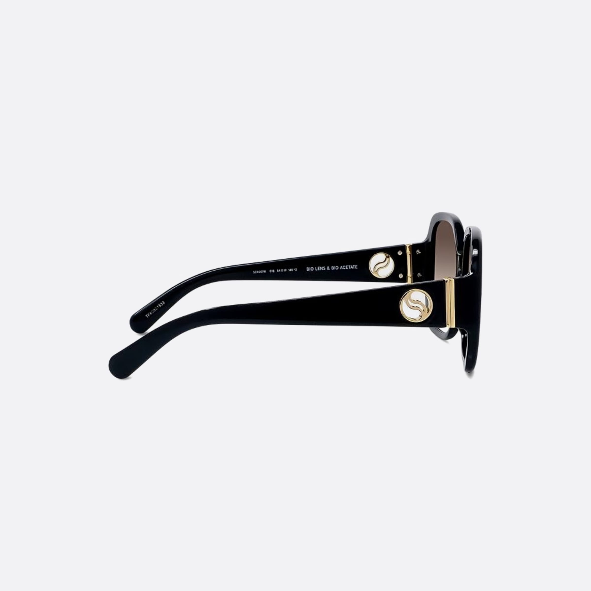 Stella 54mm Mccartney Wave 01b Black Geometric Women Sunglasses - Additional Angle