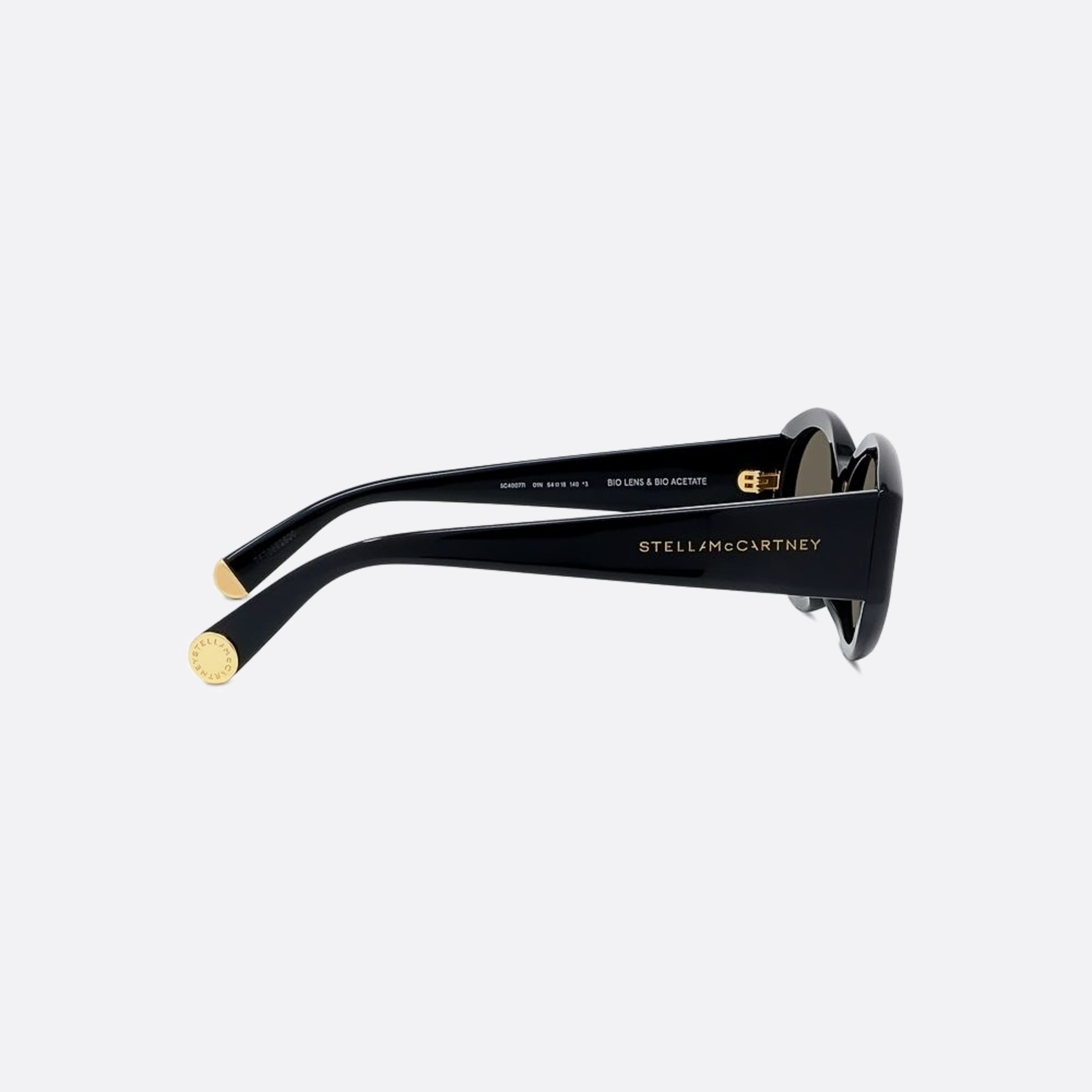 Stella 54mm Mccartney Stella 01n Black Oval Women Sunglasses - Additional Angle
