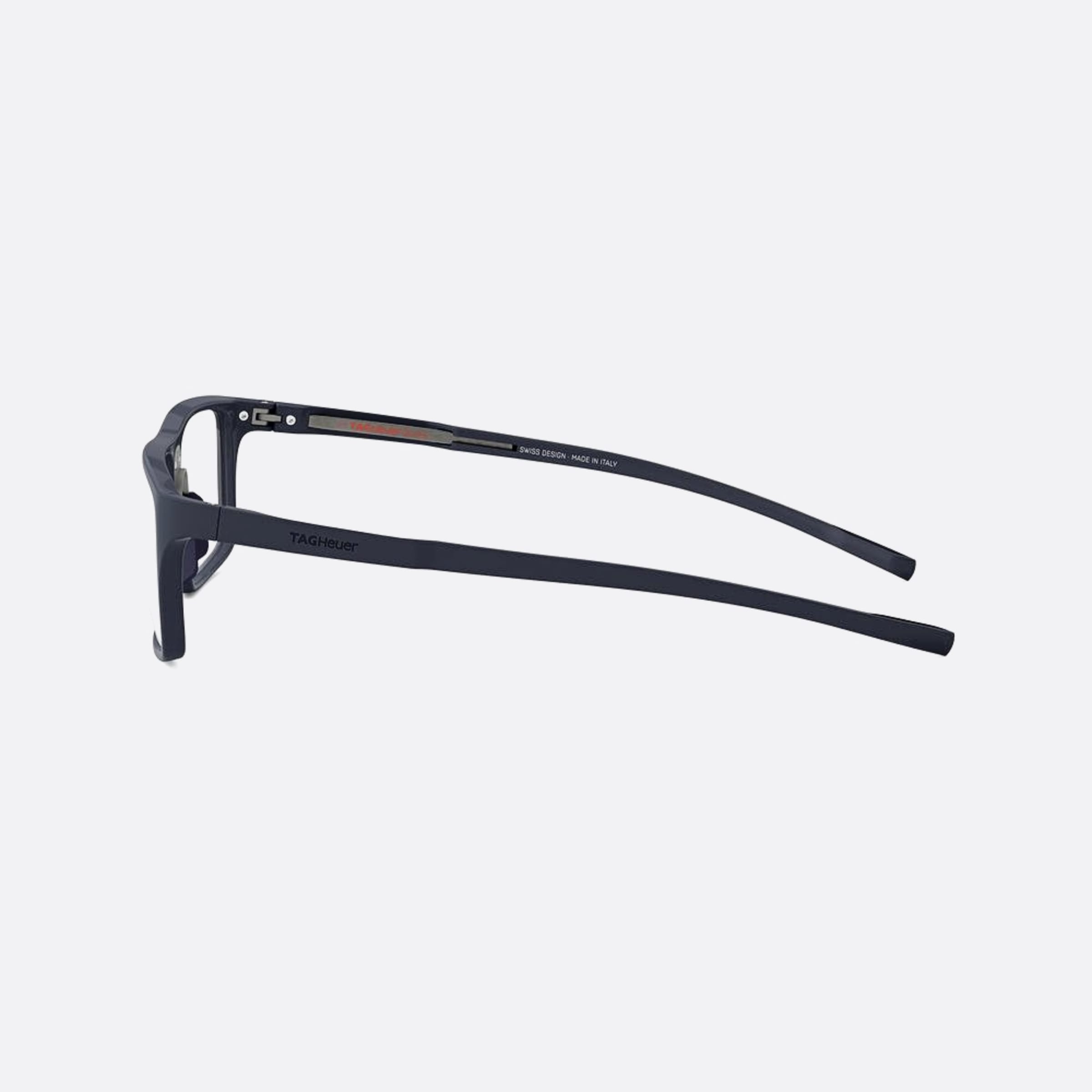 Tag 55mm Heuer Bolide Blue Rectangle Unisex Eyeglasses - Detail View