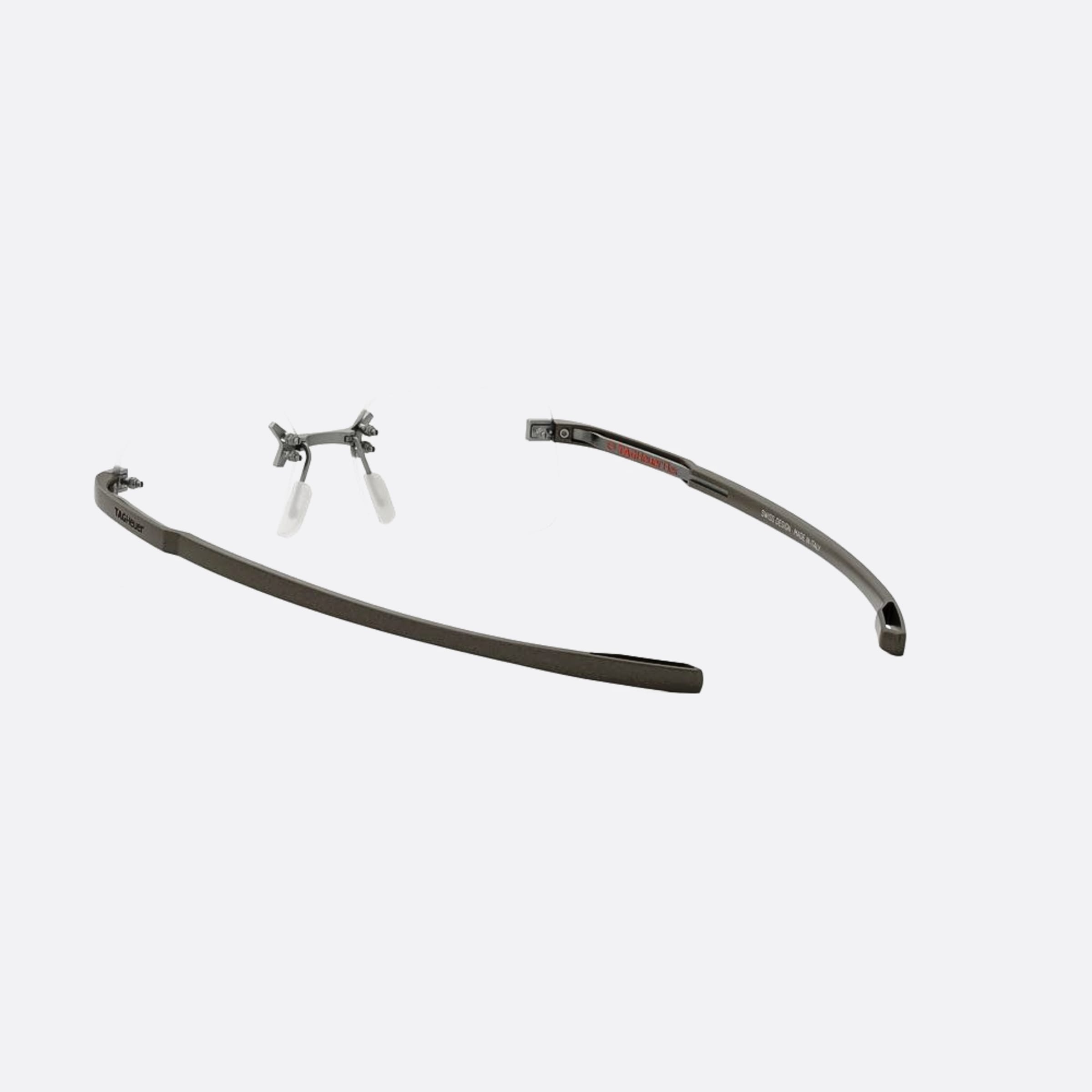 Tag 55mm Heuer Flex Silver Geometric Unisex Eyeglasses - Lifestyle Shot
