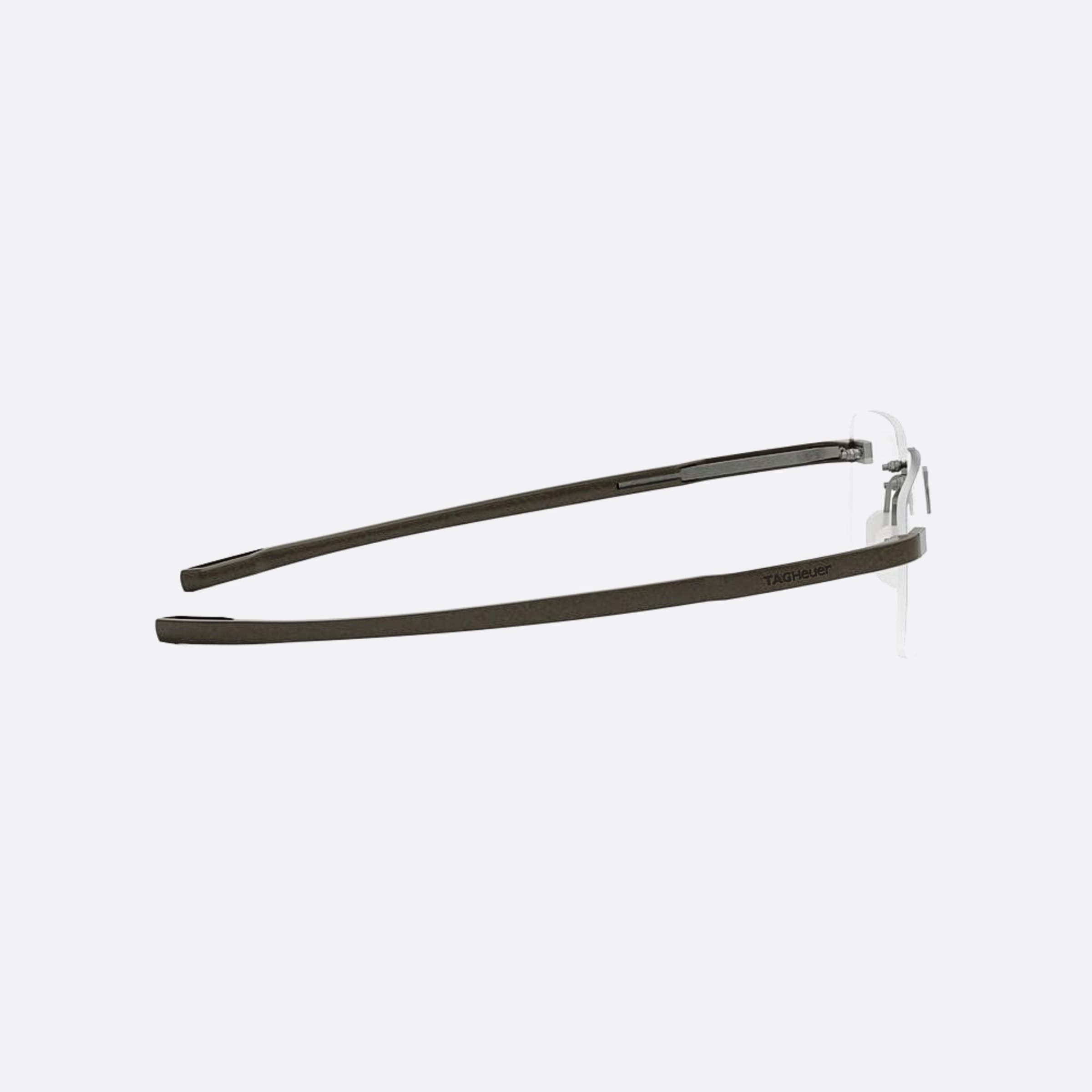 Tag 55mm Heuer Flex Silver Geometric Unisex Eyeglasses - Additional Angle