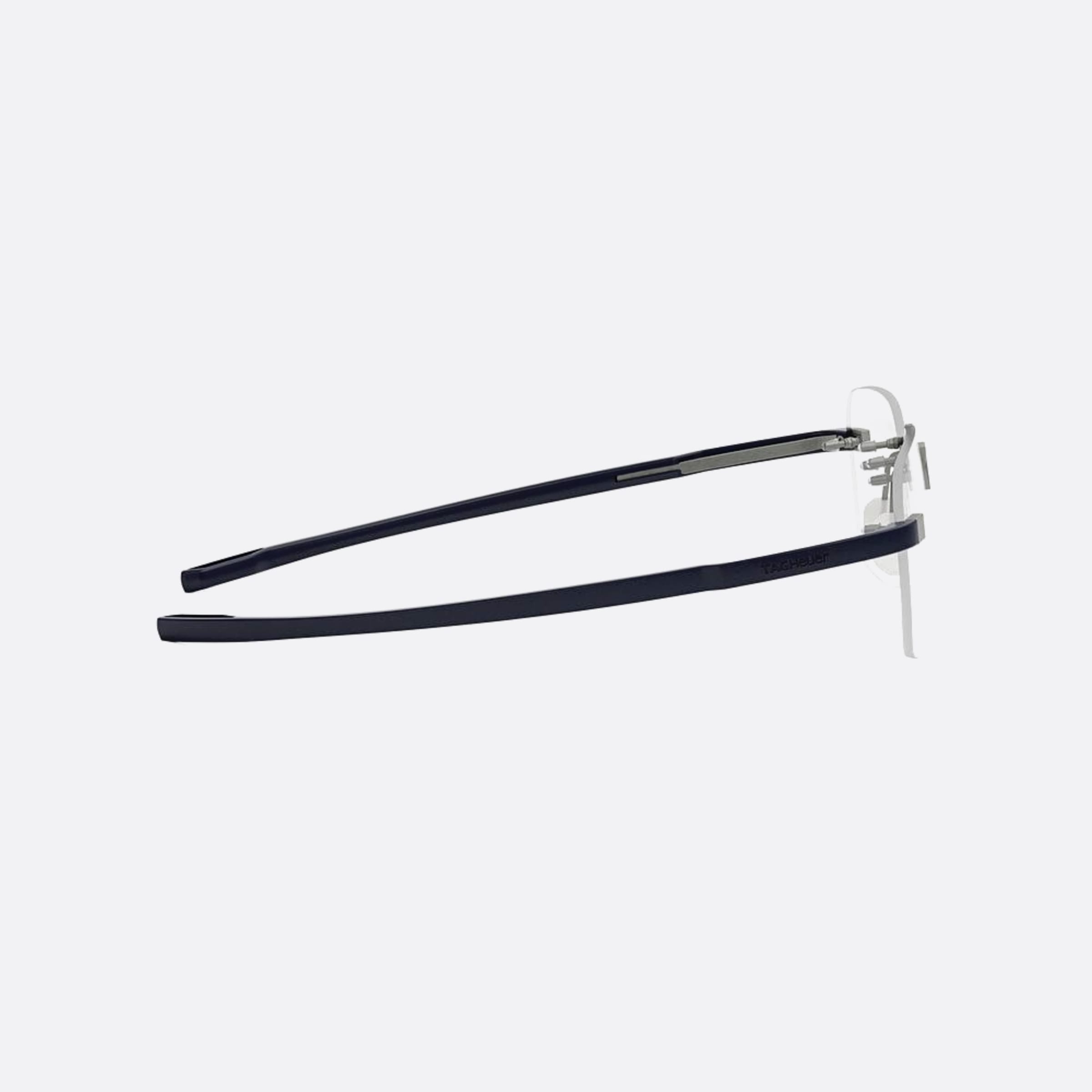 Tag 54mm Heuer Flex Silver Geometric Unisex Eyeglasses - Additional Angle