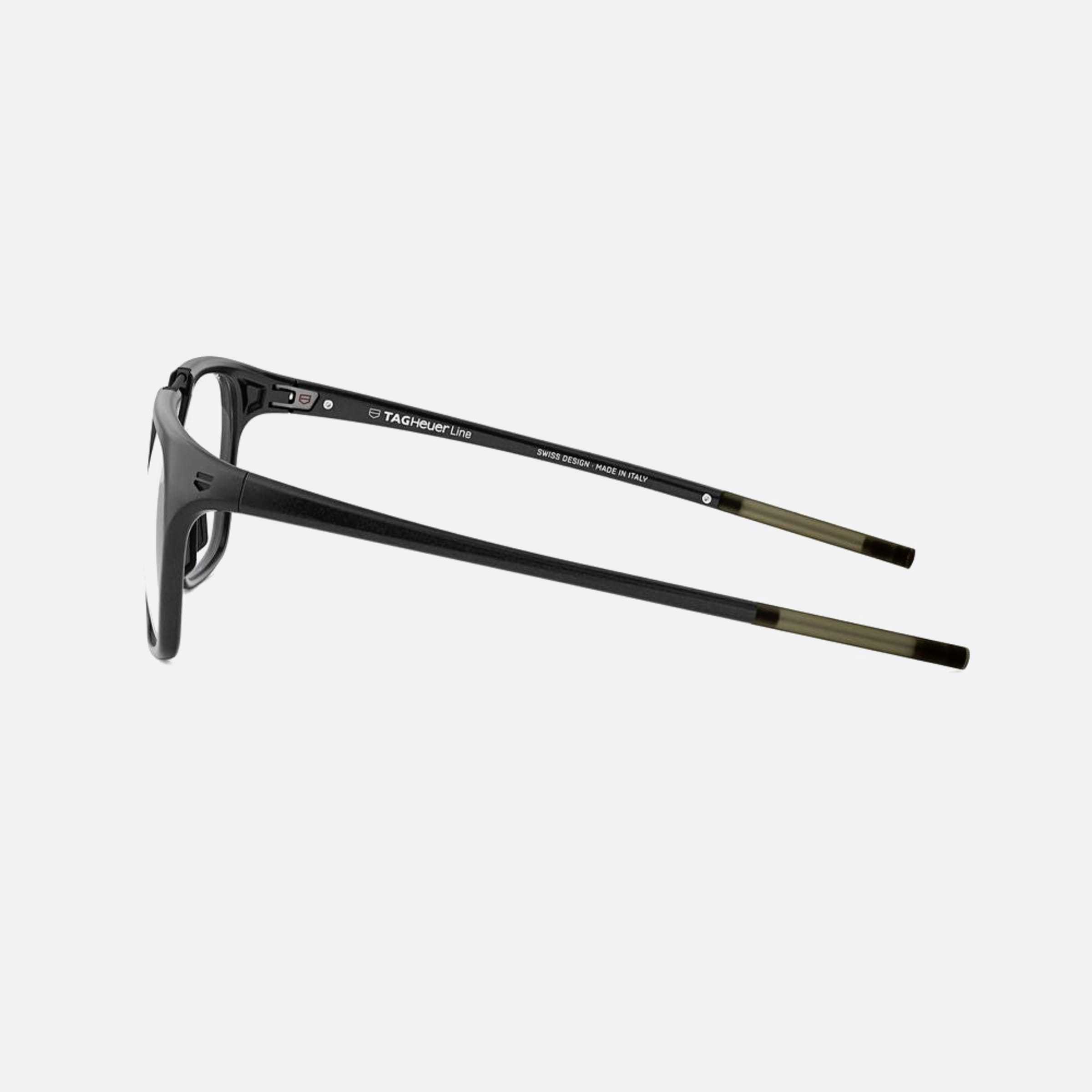 Tag 53mm Heuer Line Black Geometric Unisex Eyeglasses - Detail View