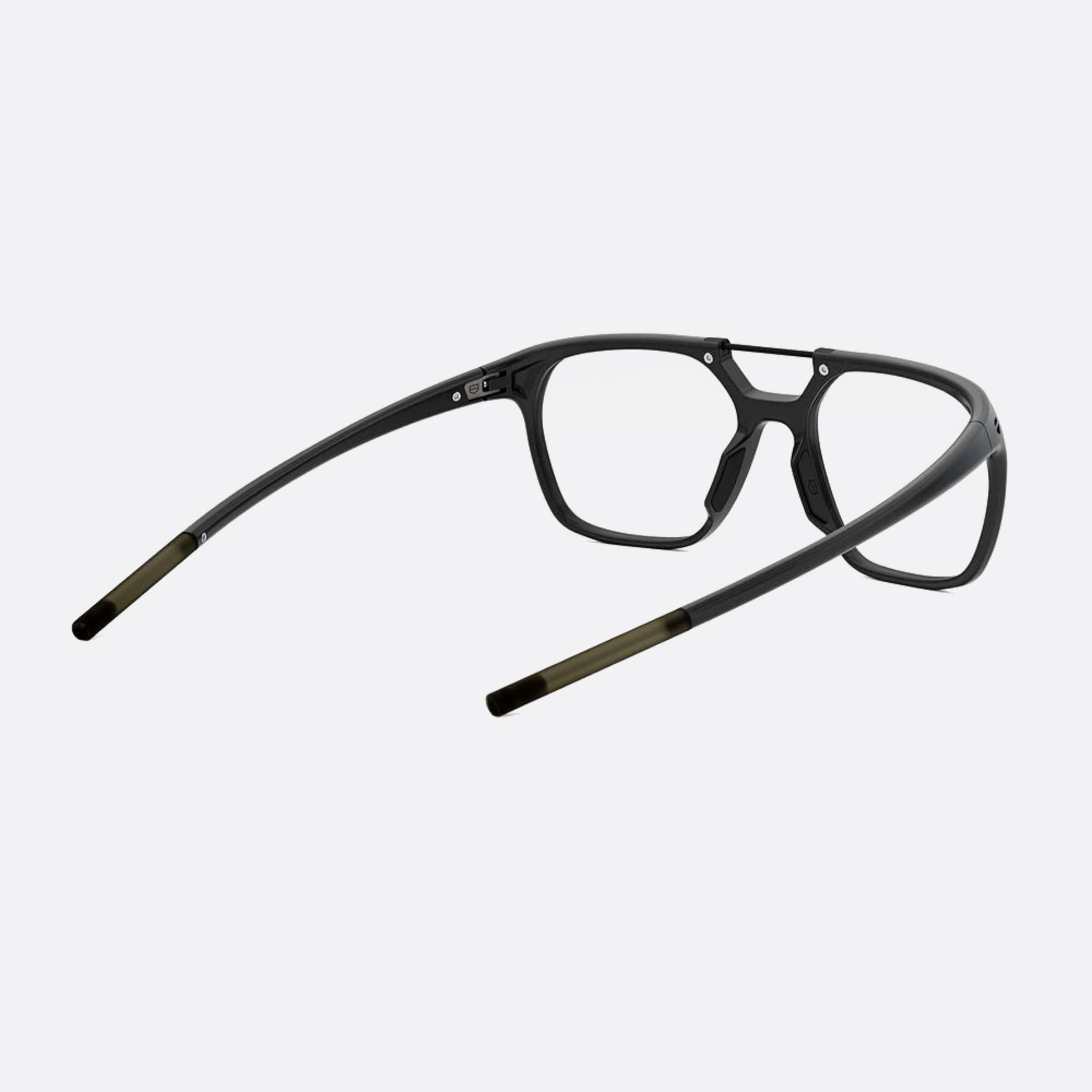 Tag 53mm Heuer Line Black Geometric Unisex Eyeglasses - Additional Angle
