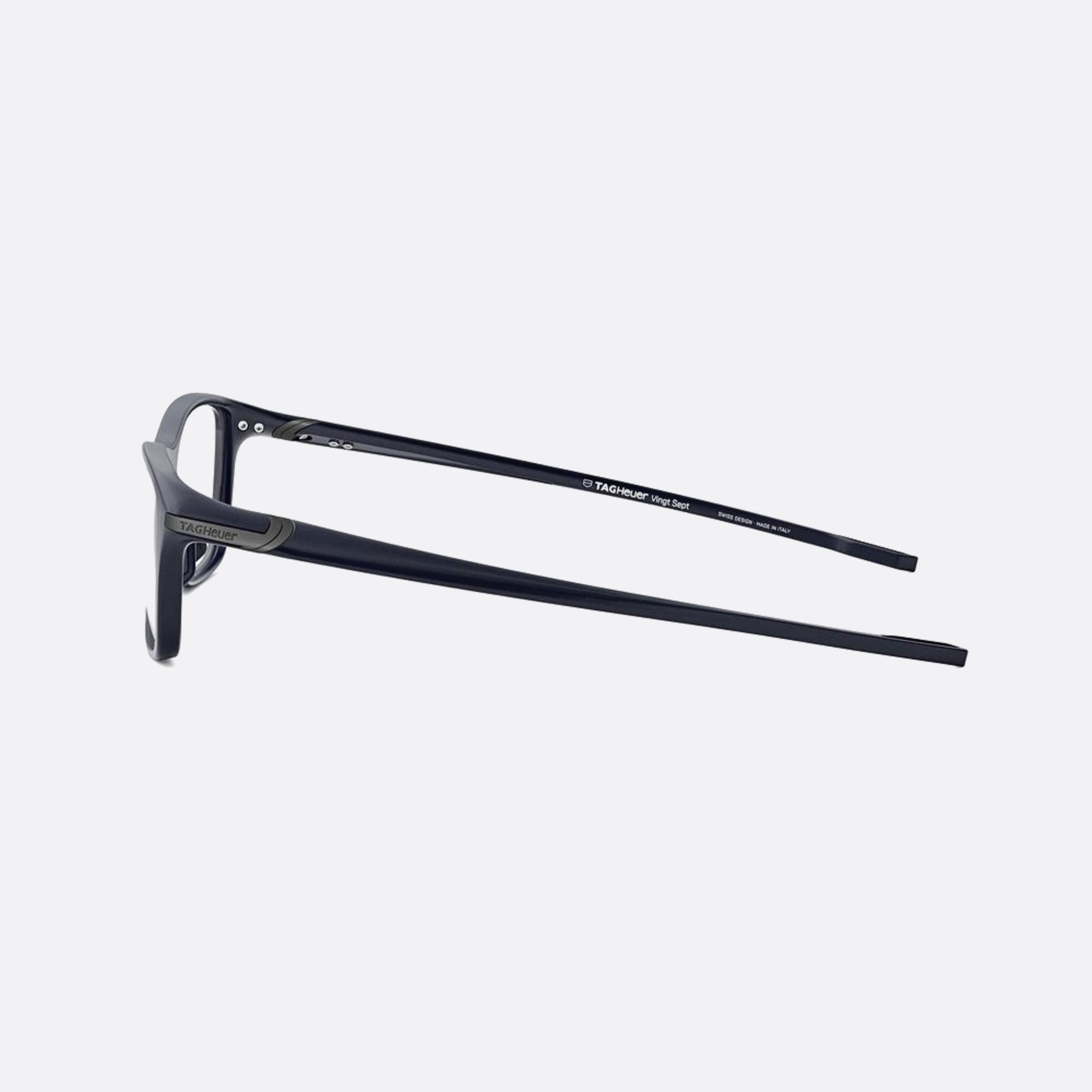 Tag 54mm Heuer Vingt Sept Blue Geometric Unisex Eyeglasses - Detail View