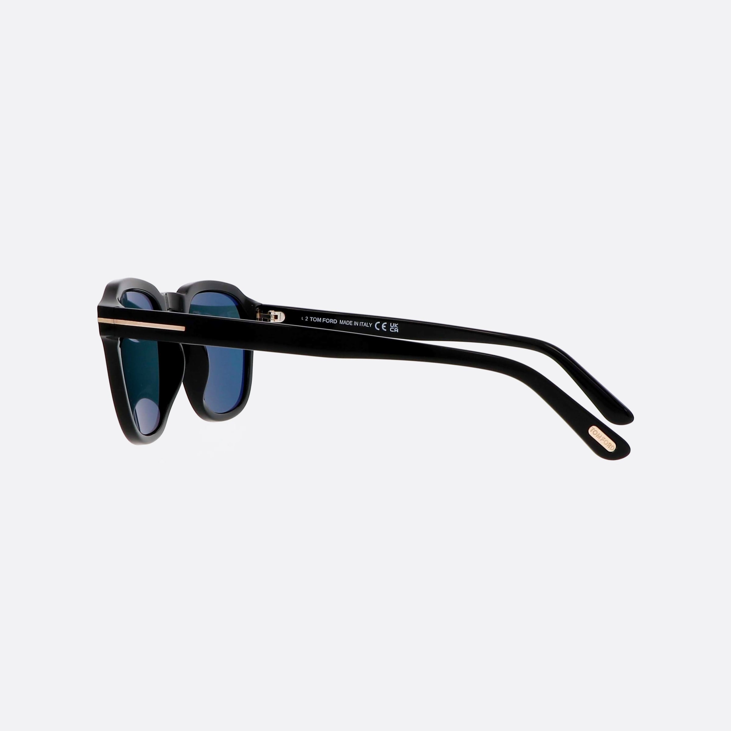 Tom 52mm Ford Avery Ft0931 01v Black Round Men Sunglasses - Detail View