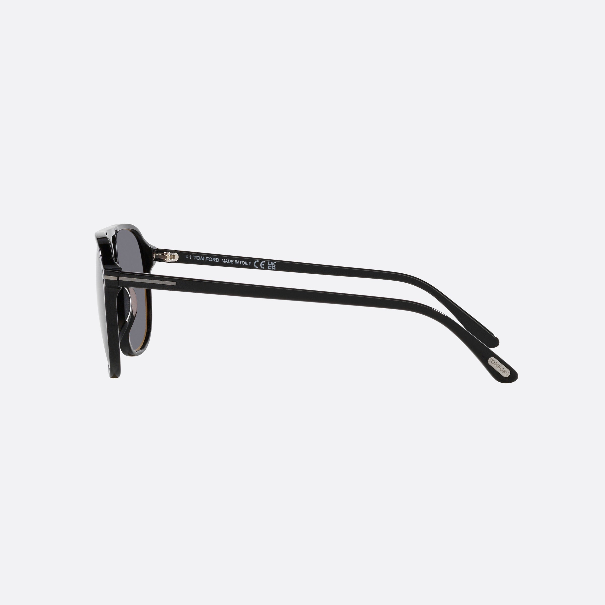 Tom 61mm Ford Bruce Black Square Polarized Men Sunglasses - Detail View
