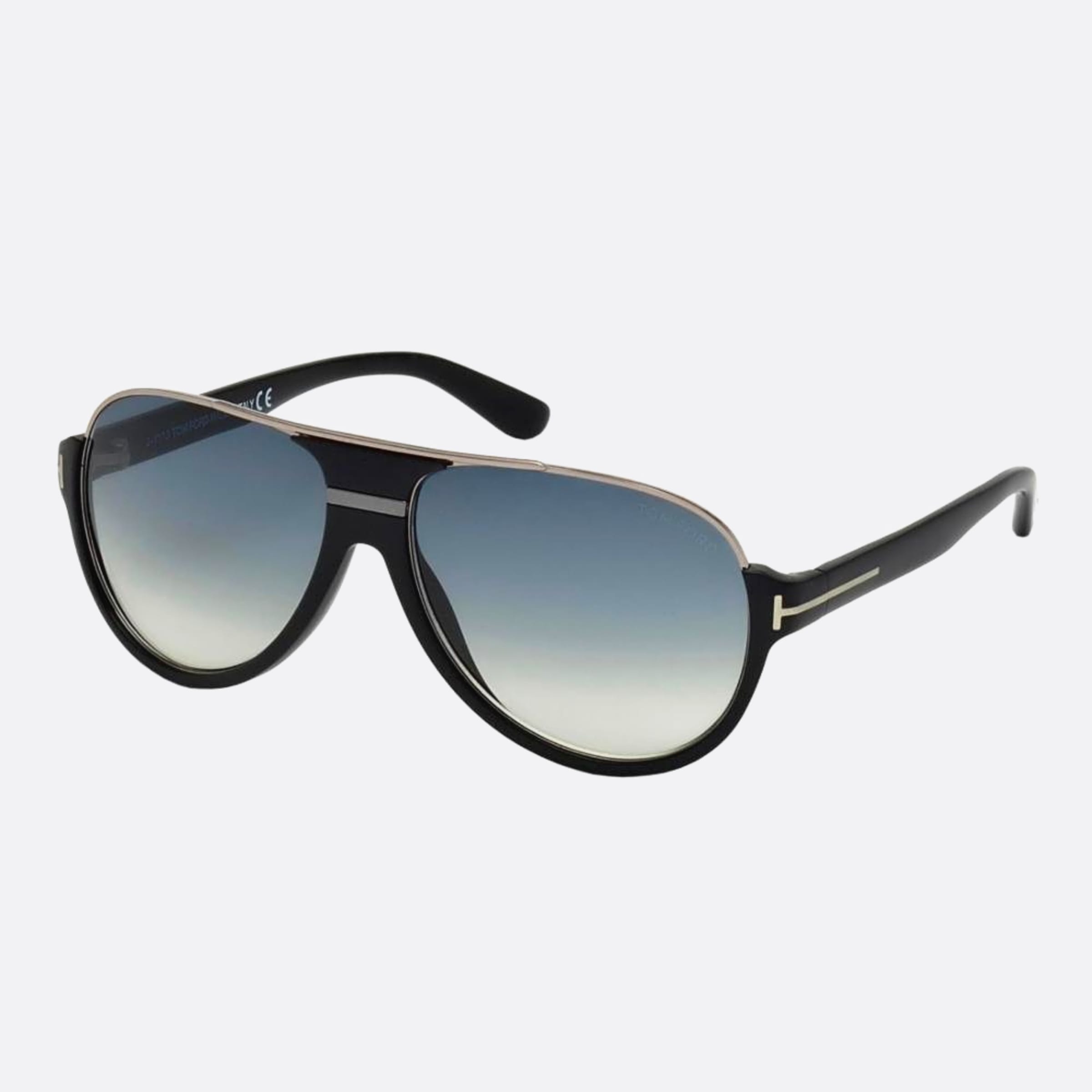 Tom 59mm Ford Dimitry 02w Black Geometric Men Sunglasses - Side View