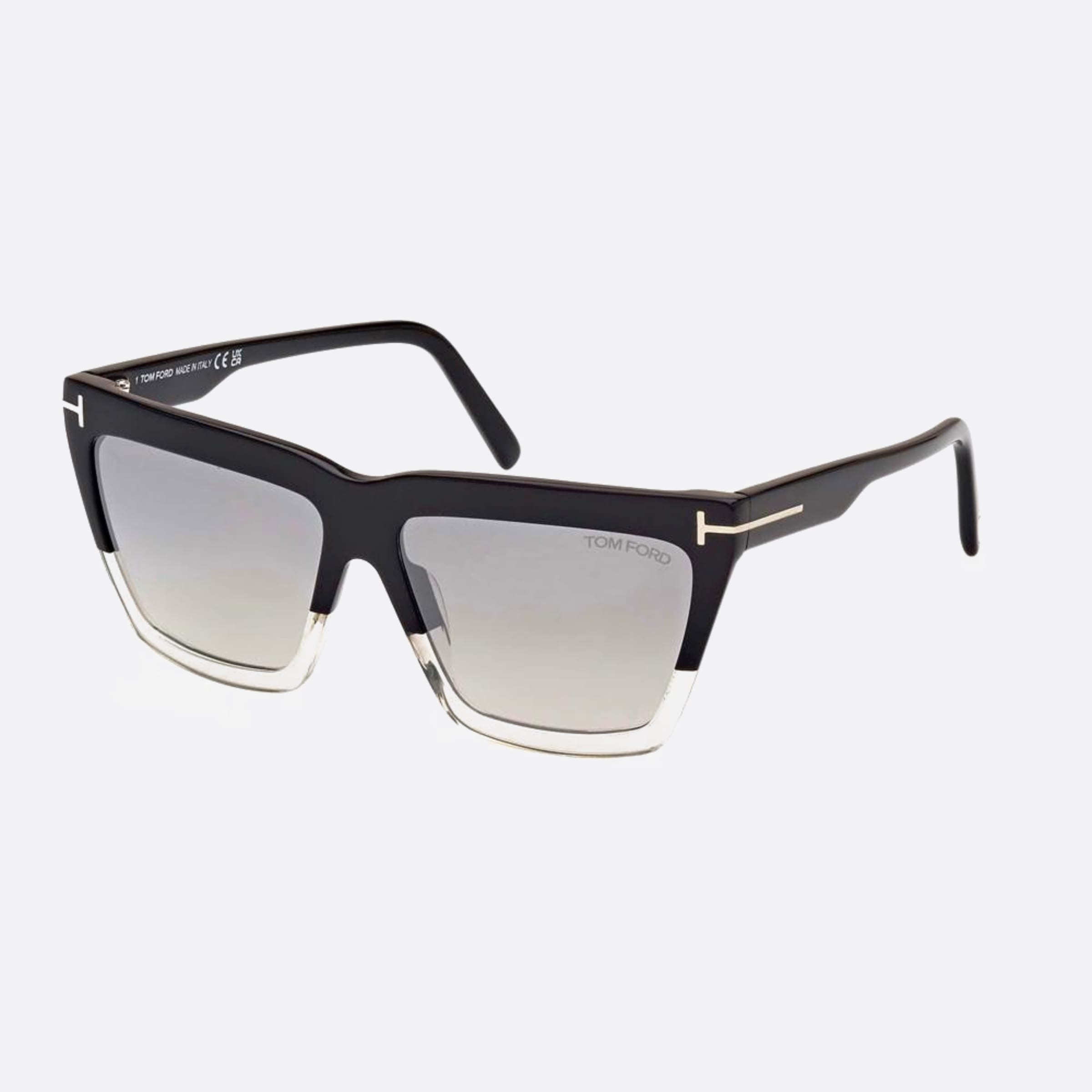Tom 56mm Ford Eden 05c Black Geometric Women Sunglasses - Side View