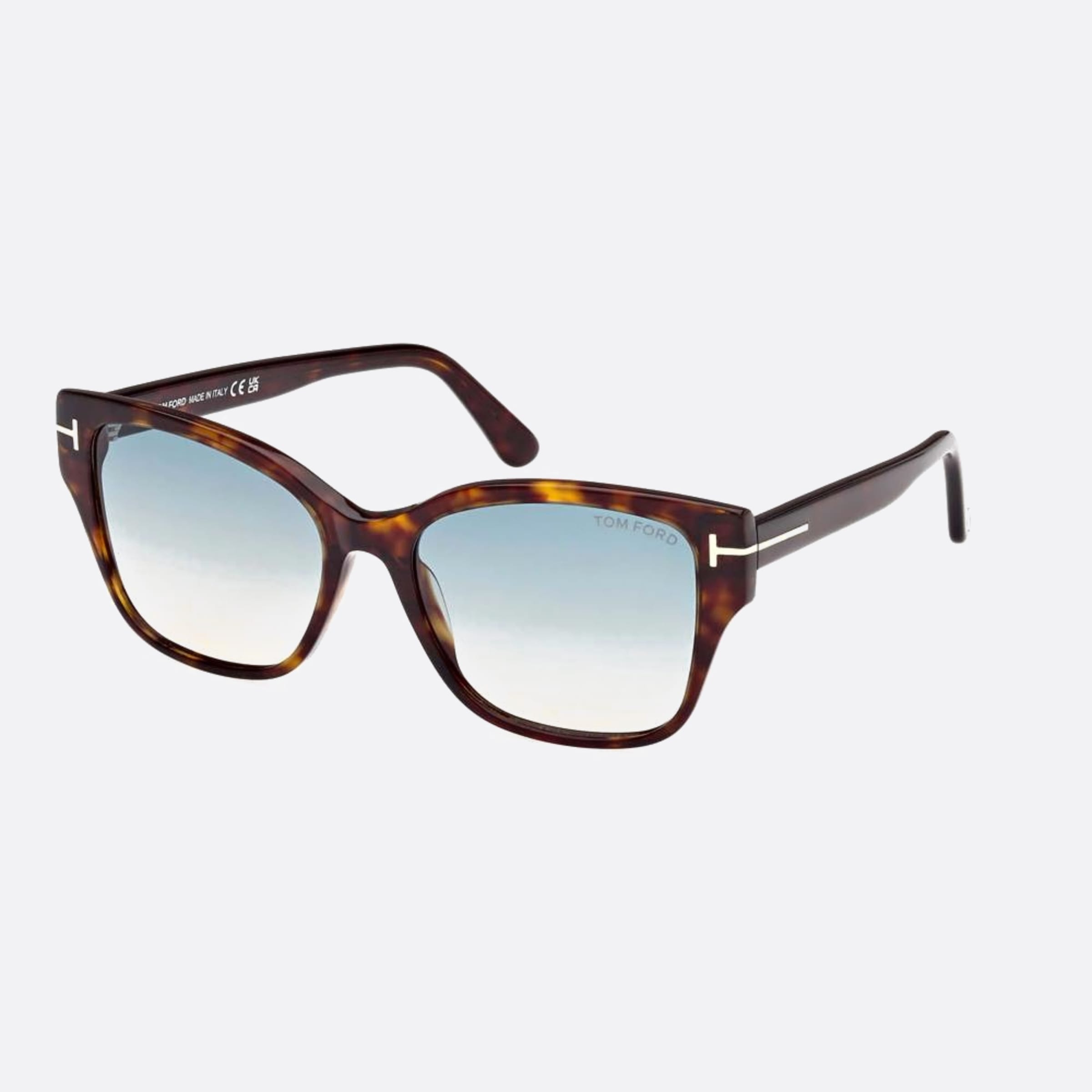 Tom 55mm Ford Elsa 52p Havana Butterfly Women Sunglasses - Side View