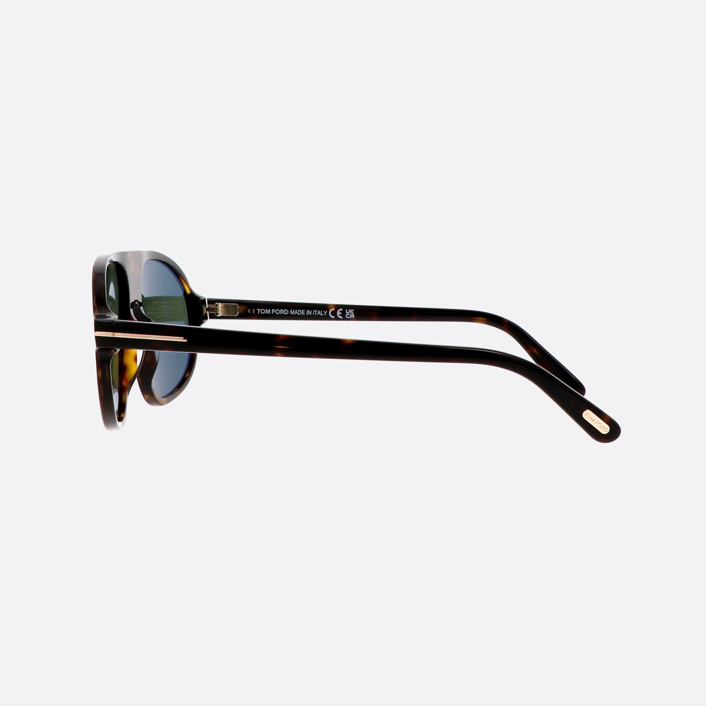 Tom 58mm Ford Erol Ft1178 52n Tortoise Pilot Unisex Sunglasses - Detail View
