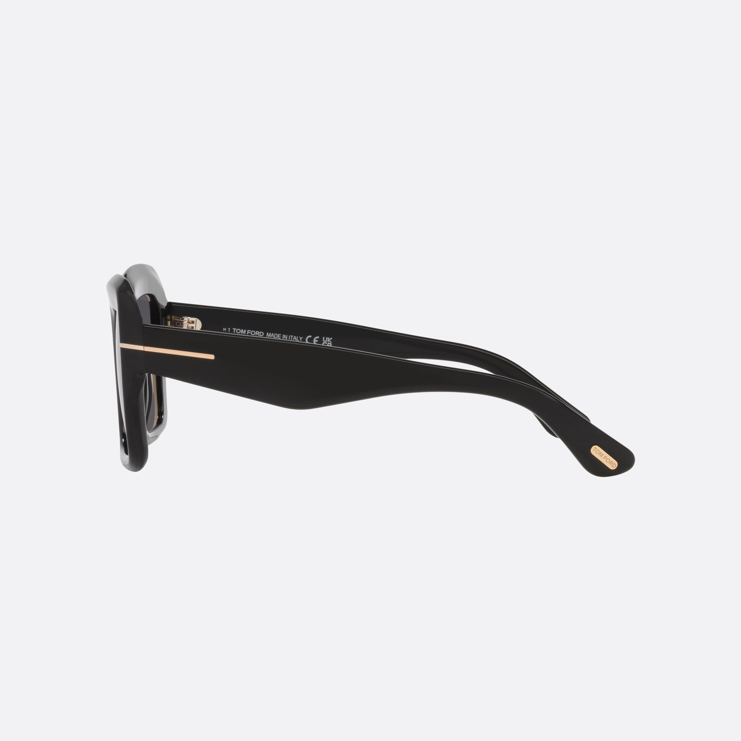 Tom 50mm Ford Esme 01a Black Square Women Sunglasses - Detail View
