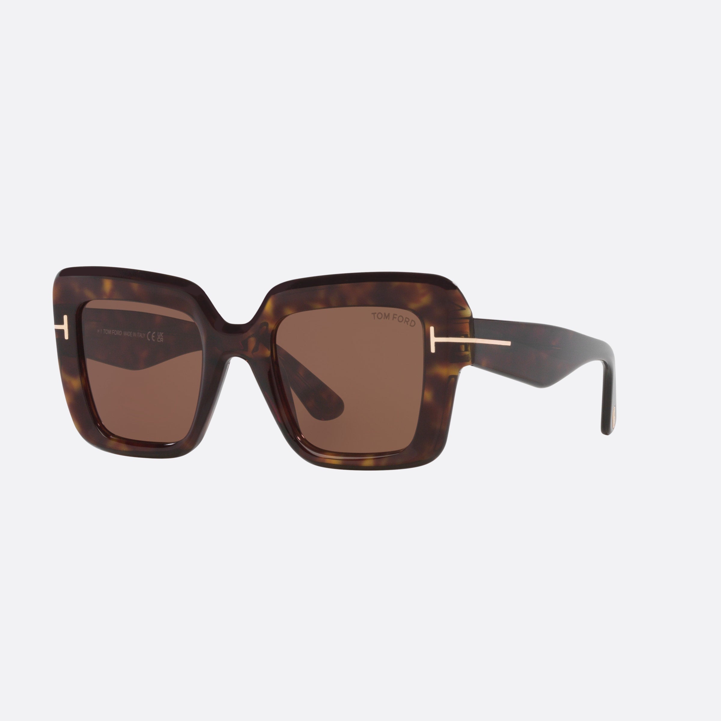 Tom 50mm Ford Esme 52j Tortoise Square Women Sunglasses - Main View