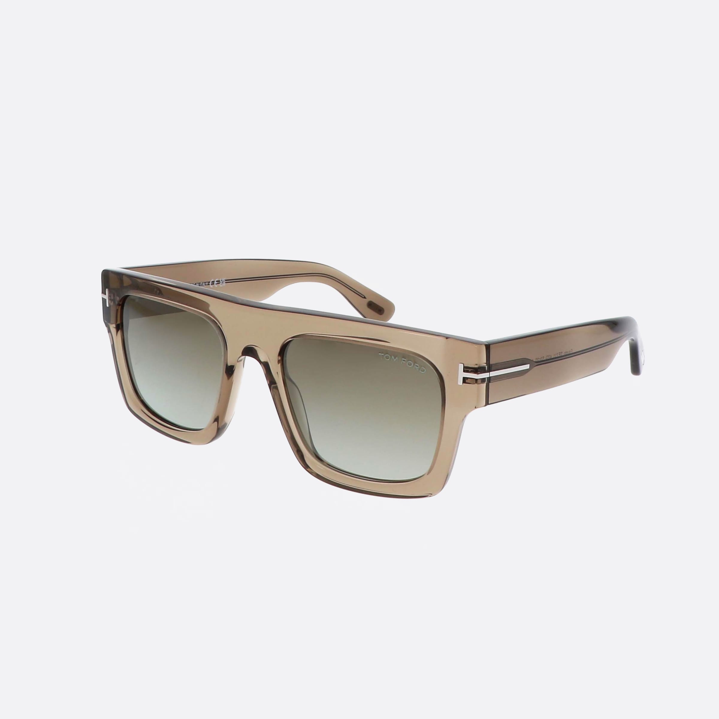 Tom 53mm Ford Fausto Ft0711 47q Clear Rectangle Men Sunglasses - Main View