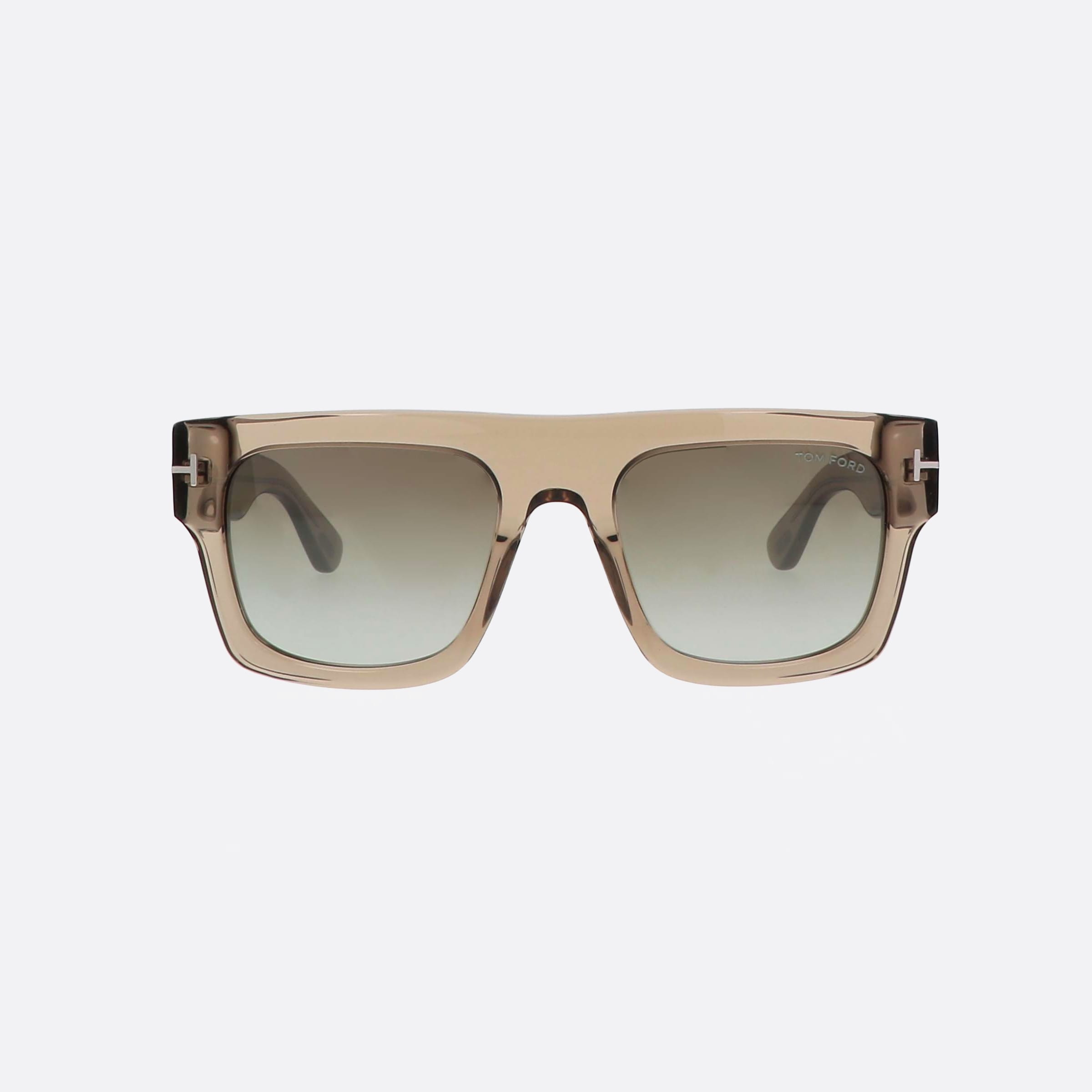 Tom 53mm Ford Fausto Ft0711 47q Clear Rectangle Men Sunglasses - Side View