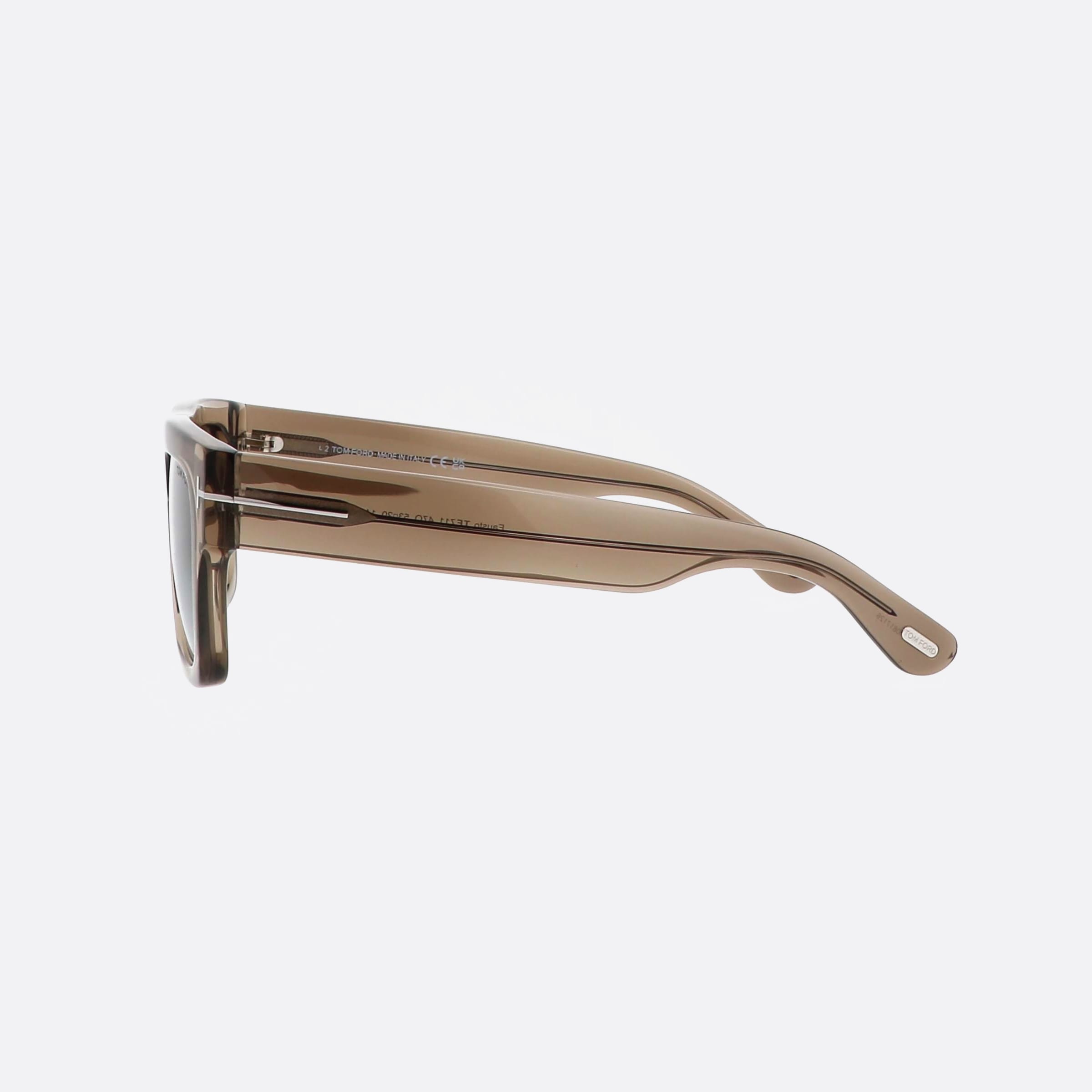 Tom 53mm Ford Fausto Ft0711 47q Clear Rectangle Men Sunglasses - Detail View