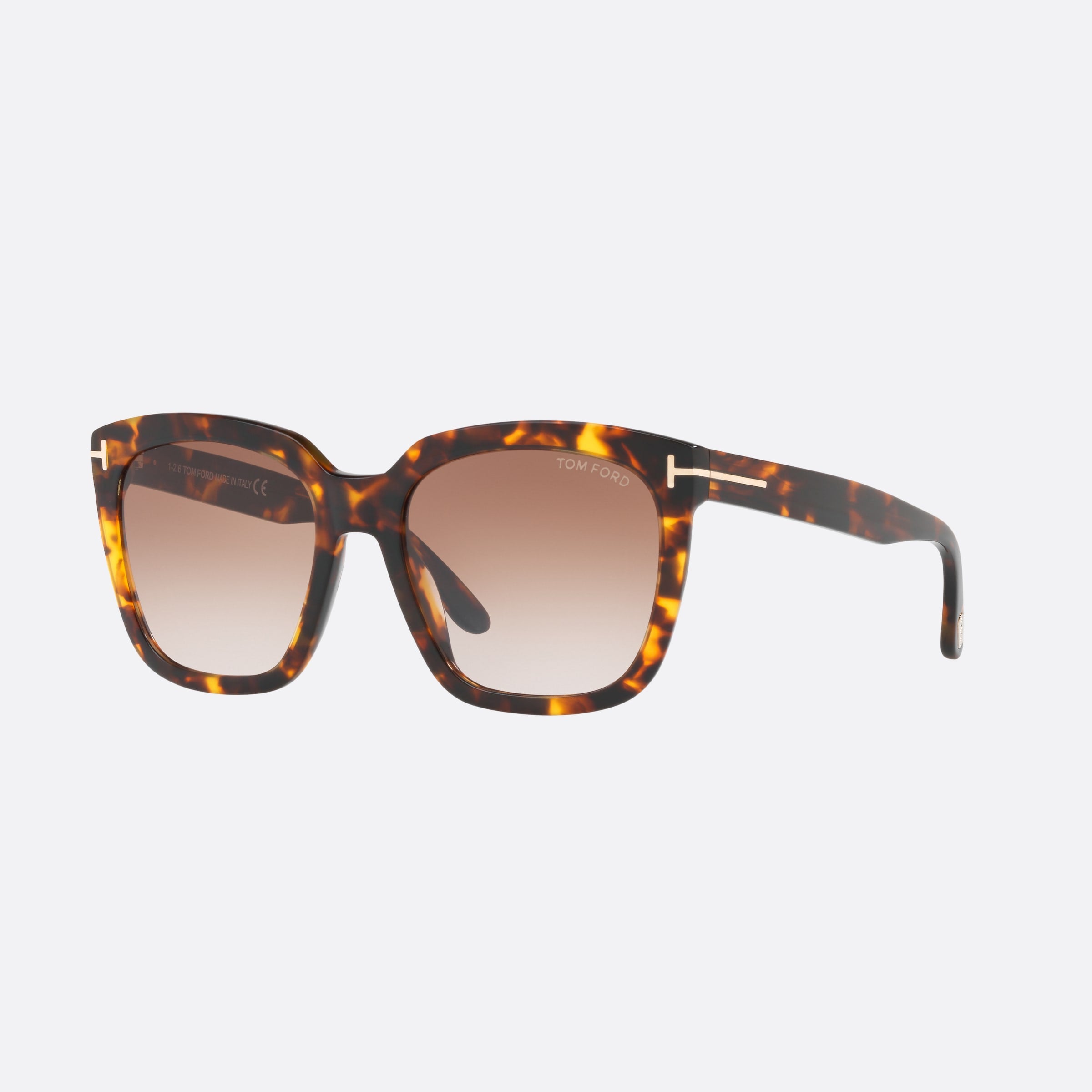 Tom 55mm Ford Ft0502 Brown Rectangle Women Sunglasses - Main View