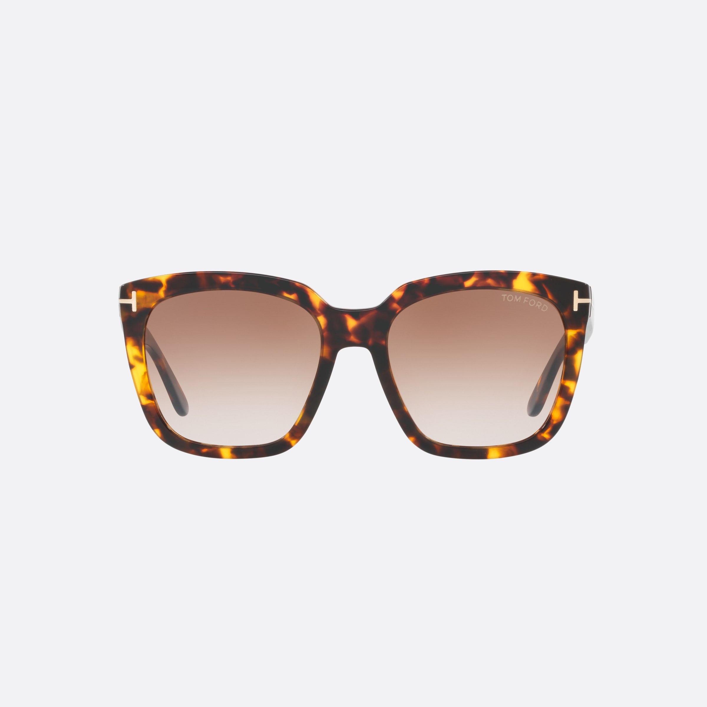 Tom 55mm Ford Ft0502 Brown Rectangle Women Sunglasses - Side View