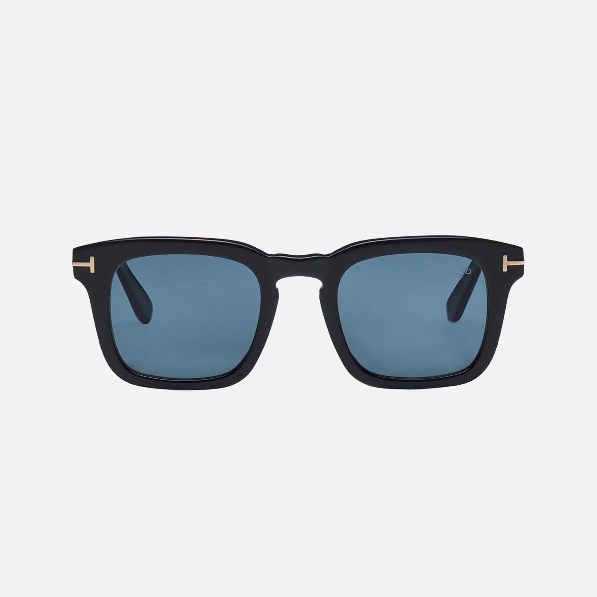 Tom 48mm Ford Ft0751 01v Black Rectangle Polarized Men Sunglasses - Side View