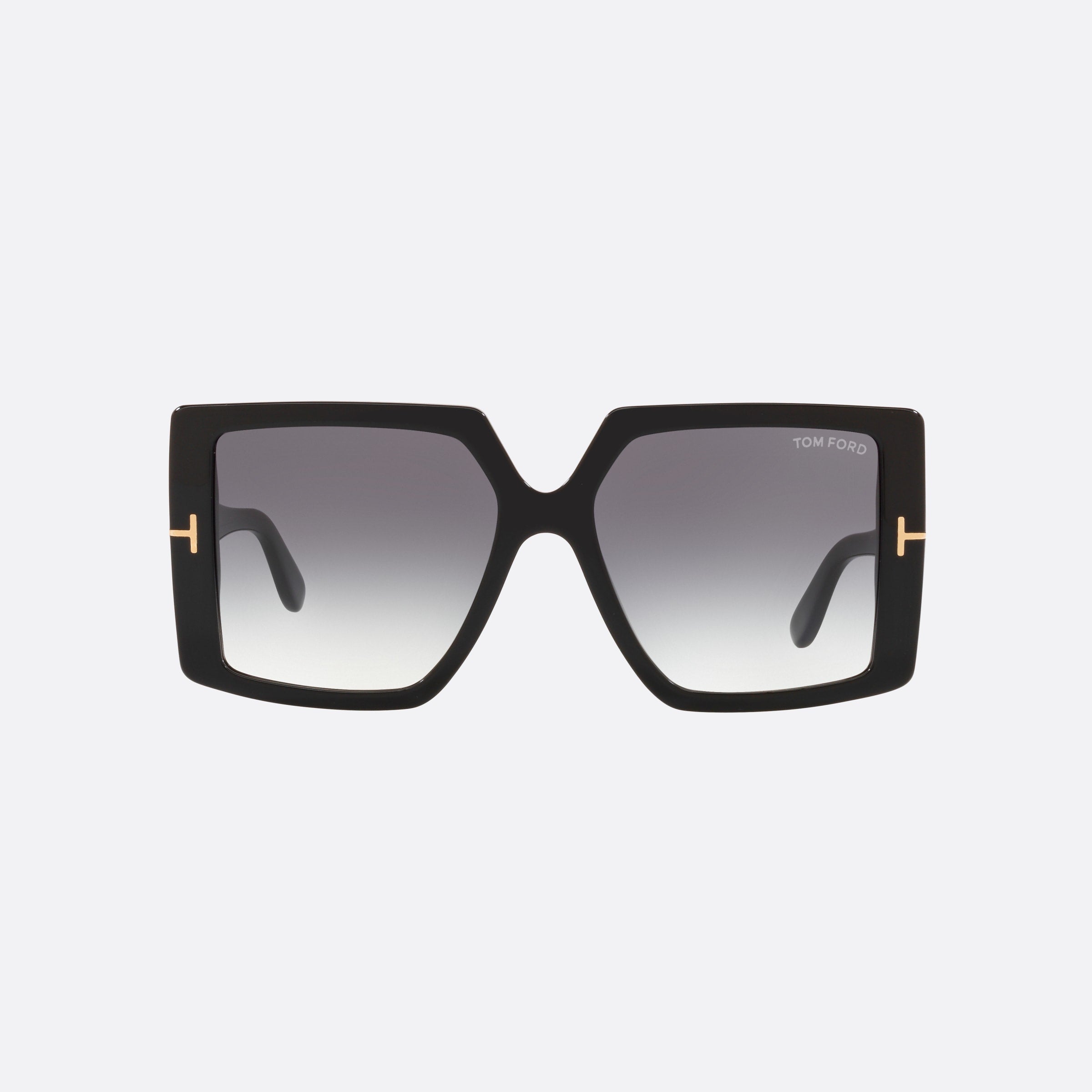 Tom 57mm Ford Ft0790 Black Square Women Sunglasses - Side View