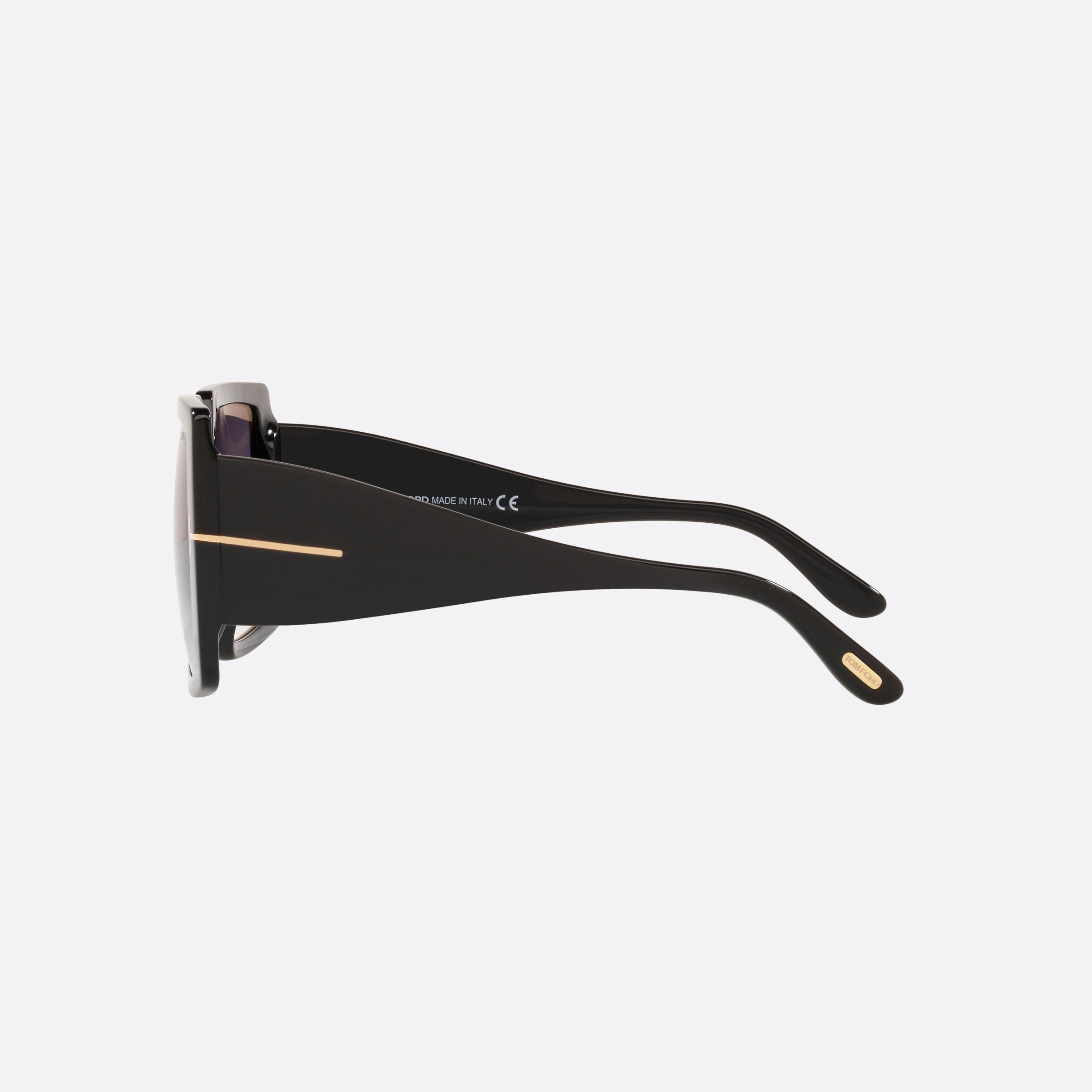 Tom 57mm Ford Ft0790 Black Square Women Sunglasses - Detail View