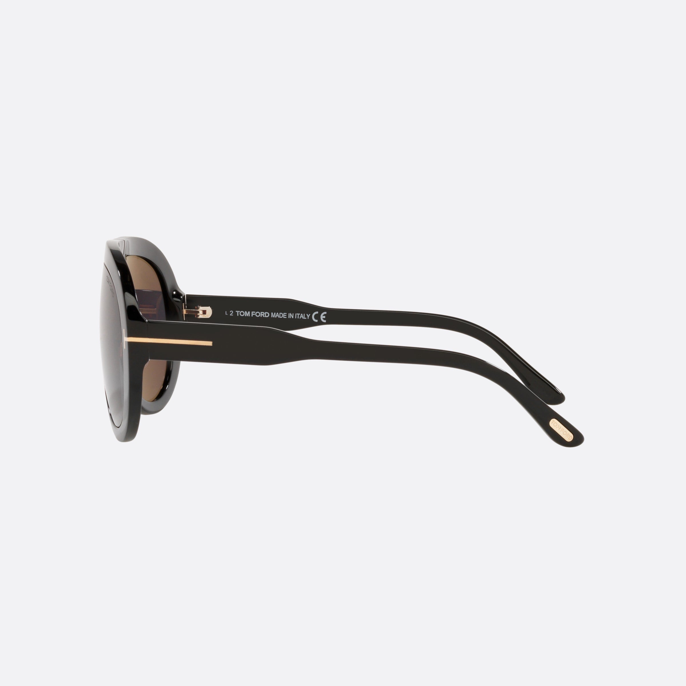 Tom 61mm Ford Ft0836 Black Pilot Unisex Sunglasses - Detail View