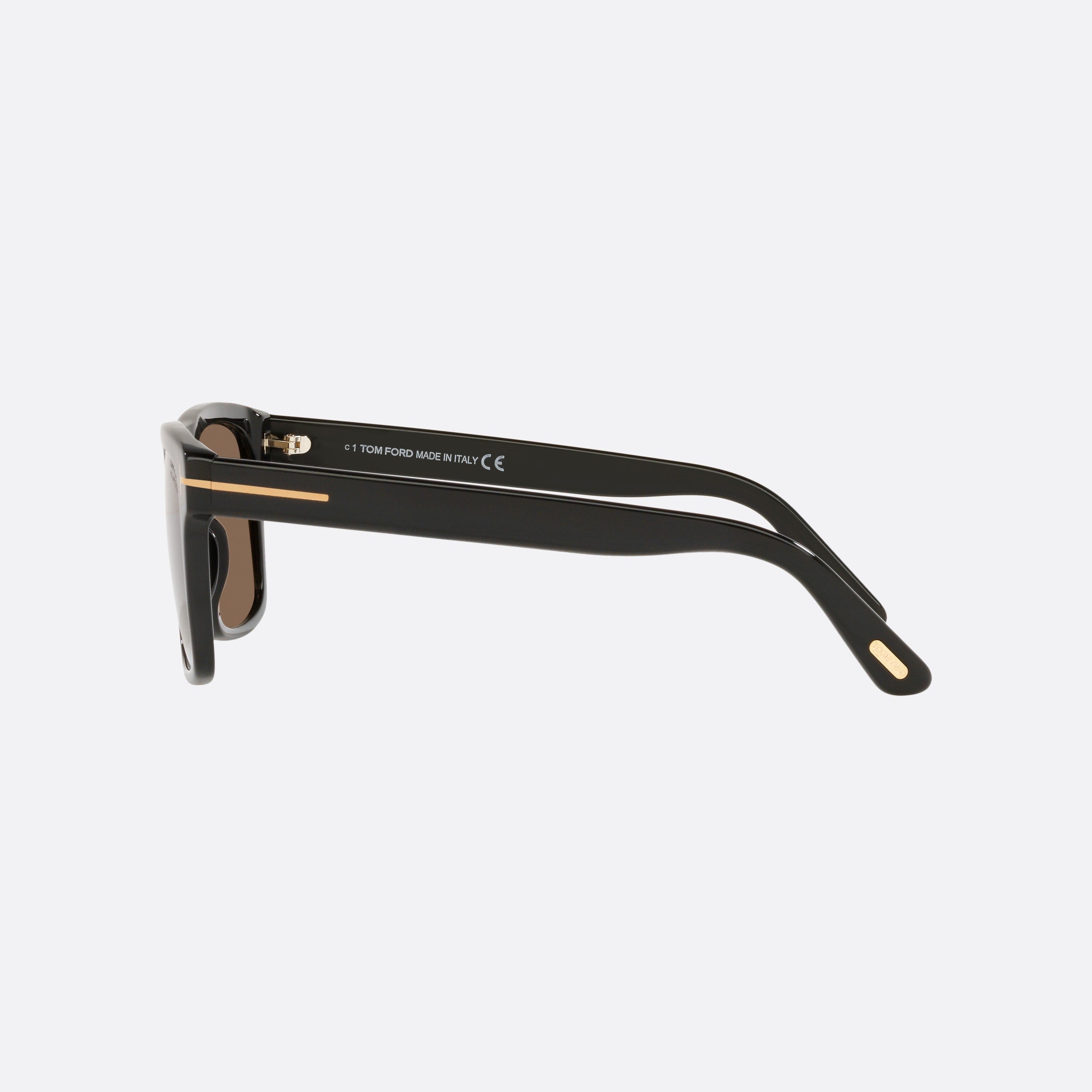 Tom 58mm Ford Ft0906 Black Square Polarized Men Sunglasses - Detail View