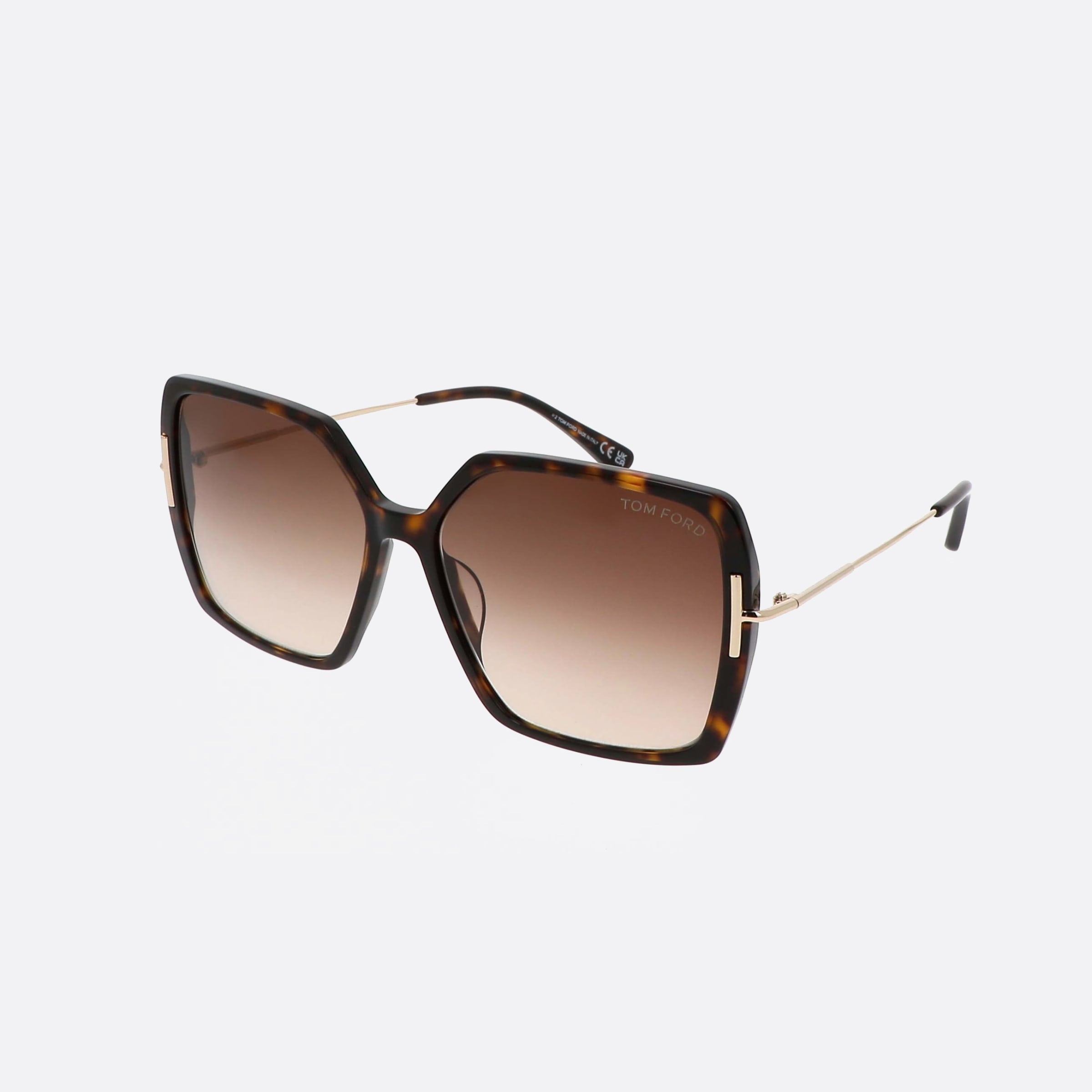Tom 59mm Ford Ft1039 52f Tortoise Square Unisex Sunglasses - Main View