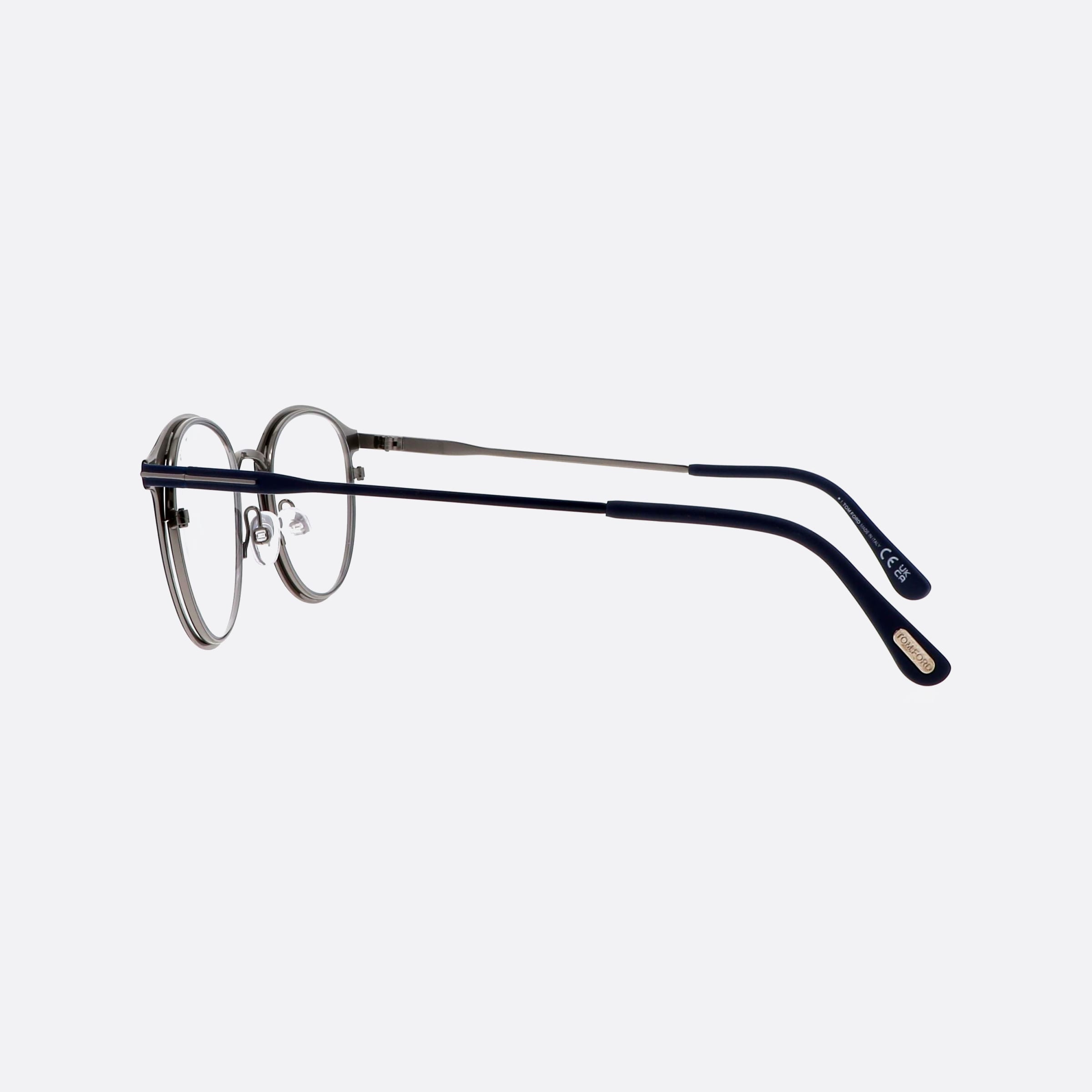Tom 49mm Ford Ft5528 Blue Oval Unisex Eyeglasses - Detail View