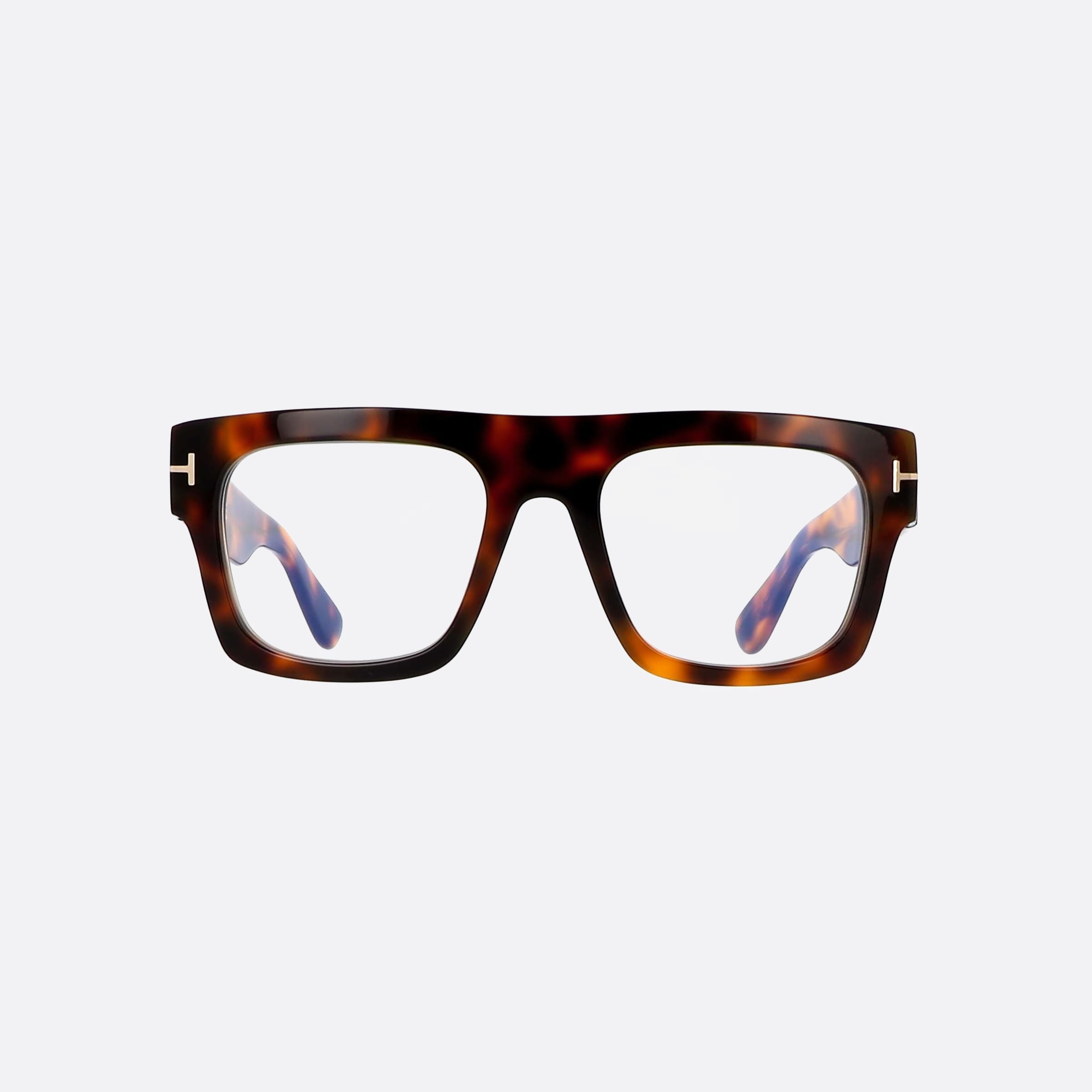 Tom 53mm Ford Ft5634 Tortoise Rectangle Men Eyeglasses - Side View