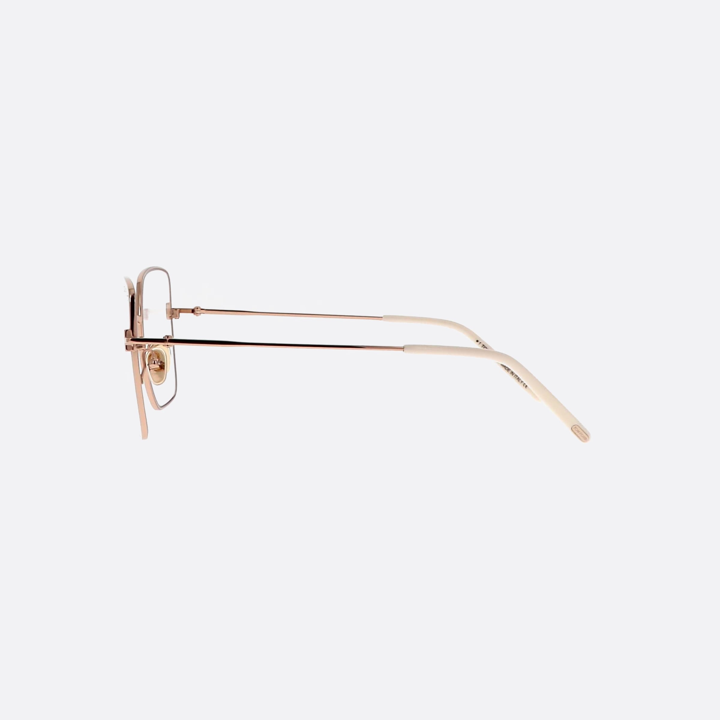 Tom 57mm Ford Ft5739 Gold Square Women Eyeglasses - Detail View