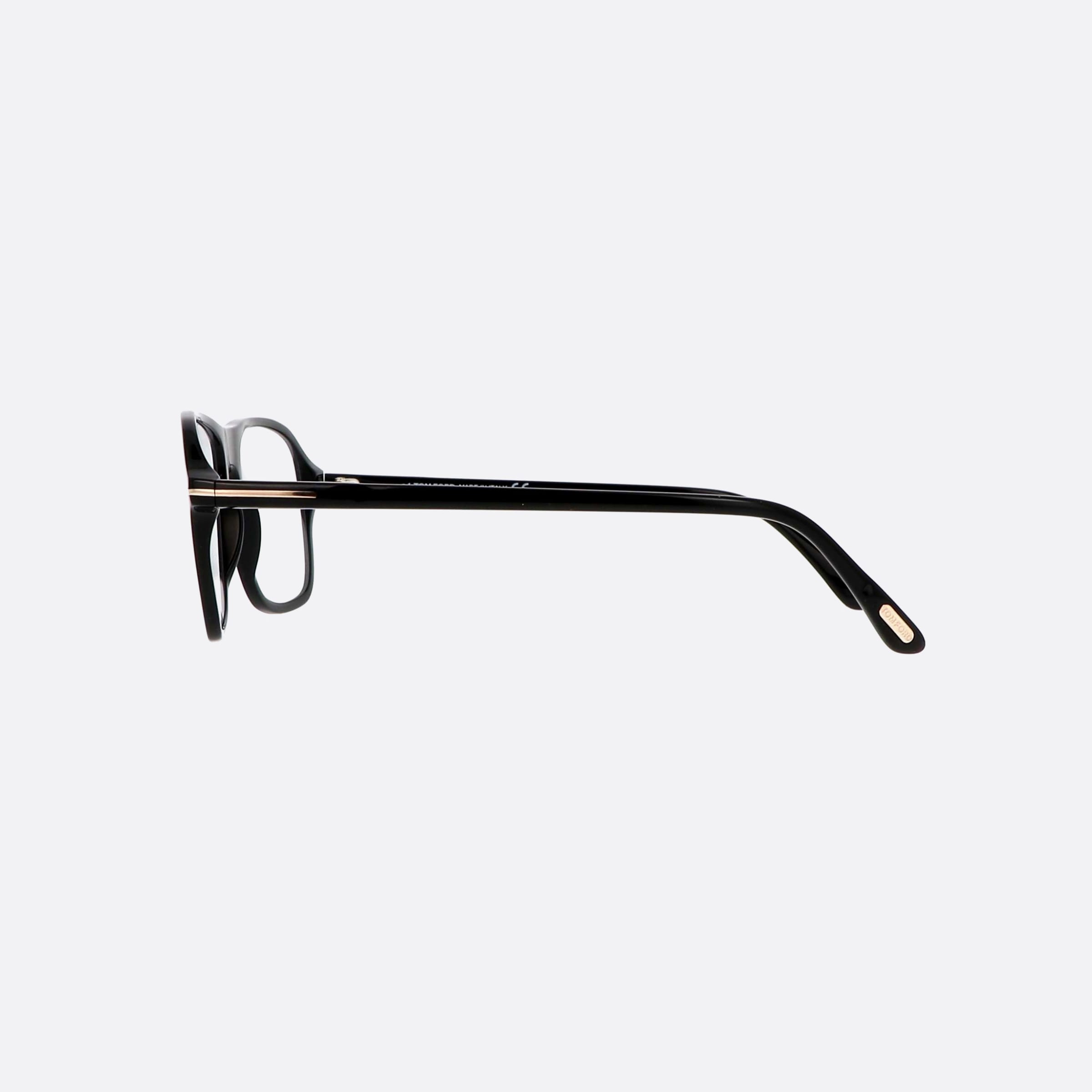 Tom 55mm Ford Ft5806 Black Rectangle Men Eyeglasses - Detail View